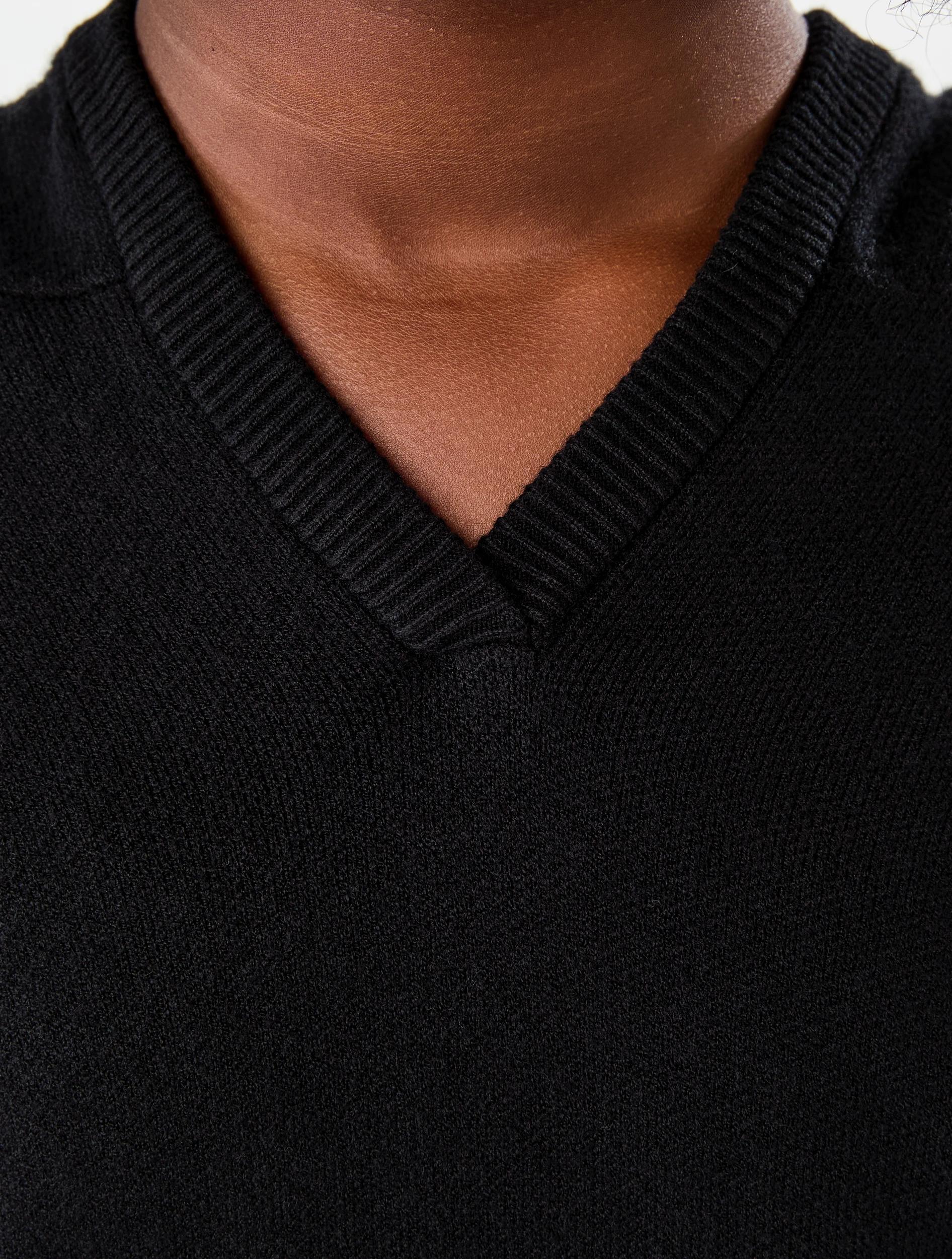 4 Bonded Knit Hoodie Black, 4 of 7