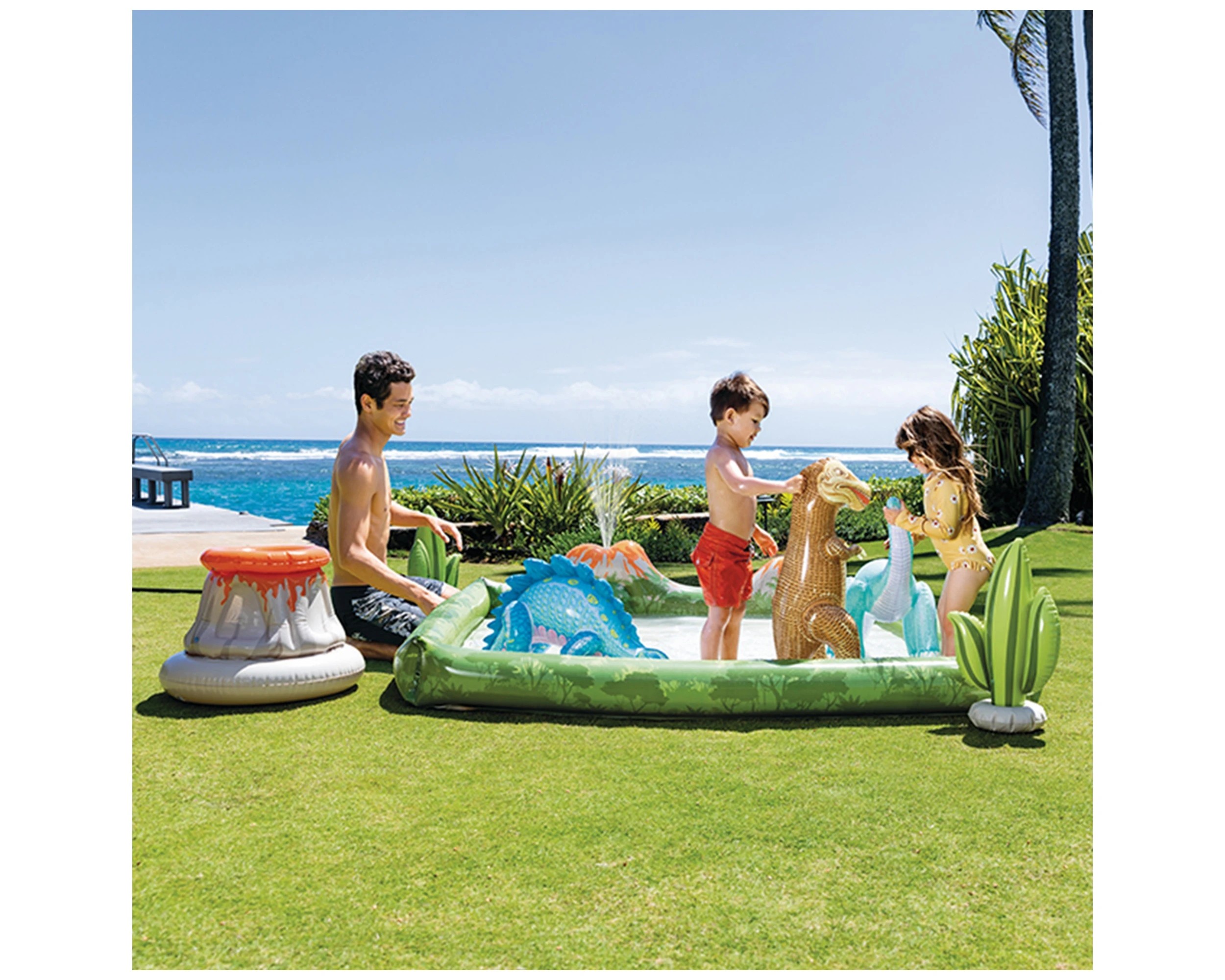 7 Intex Jurassic Adventure Inflatable Pool Play Center - Built-In Sprayer - Multi, 7 of 9