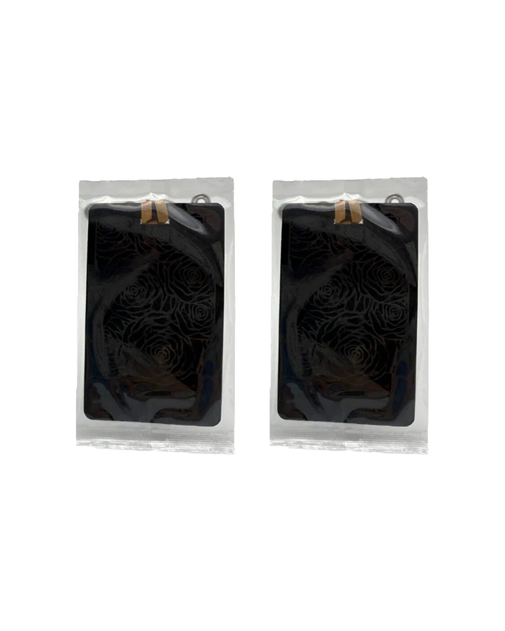 1 Bramble Bay 2x 2pc Fragrance Petal Car Air Freshener Rose Musk & Vanilla - Black, 1 of 4