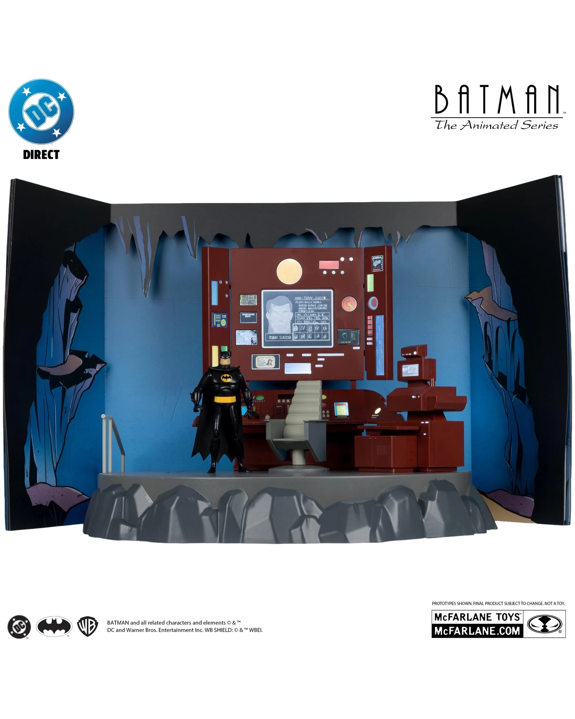 3 DC Direct Batman The Animated Series Batcave with Batman Gold Label Playset, 3 of 10
