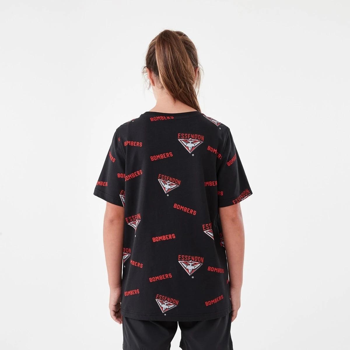 3 Official AFL Kids All Over Print T-shirt Essendon, 3 of 10