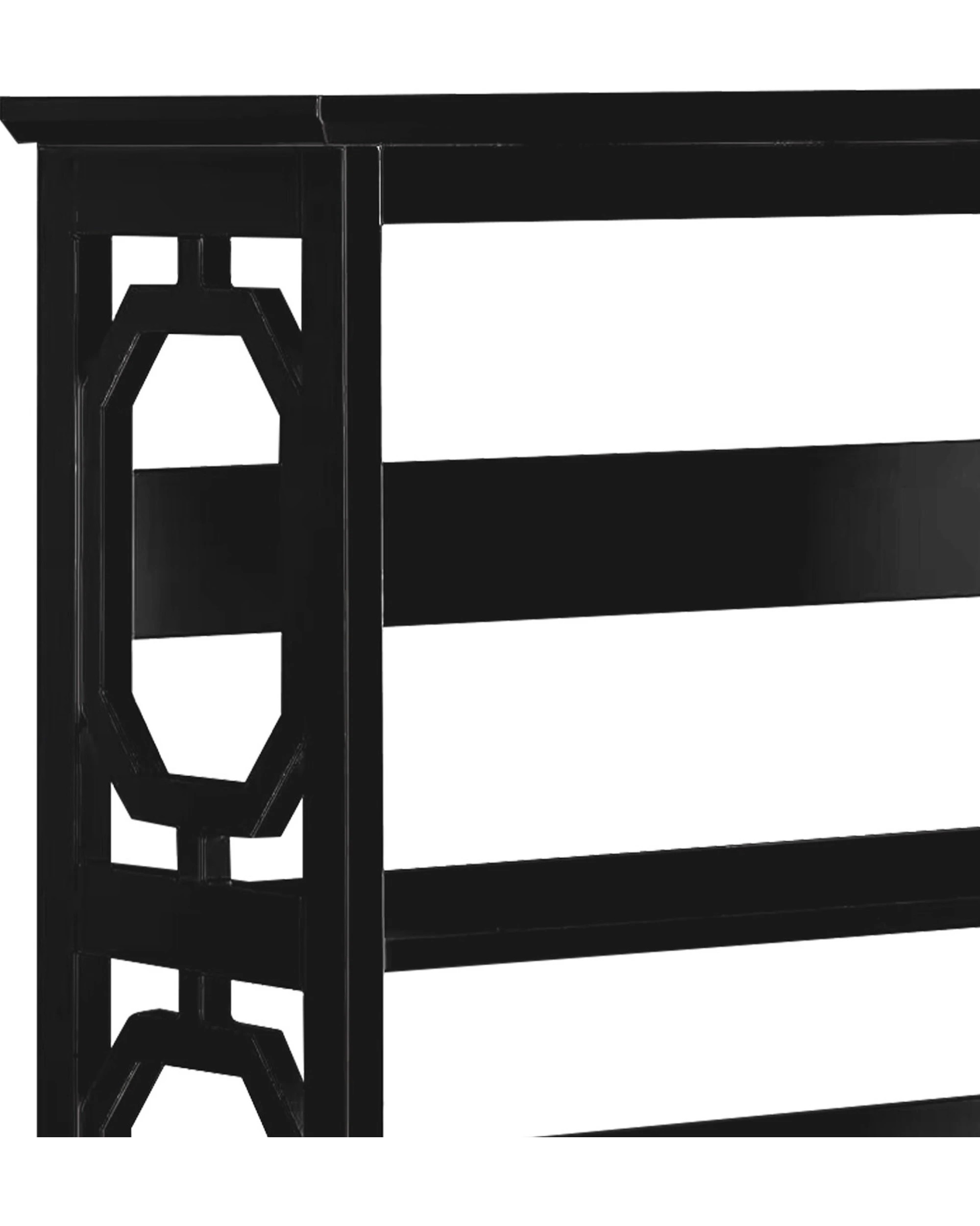 8 Sarantino Laurel 3-tier Bookshelf Display Rack In Black, 8 of 10
