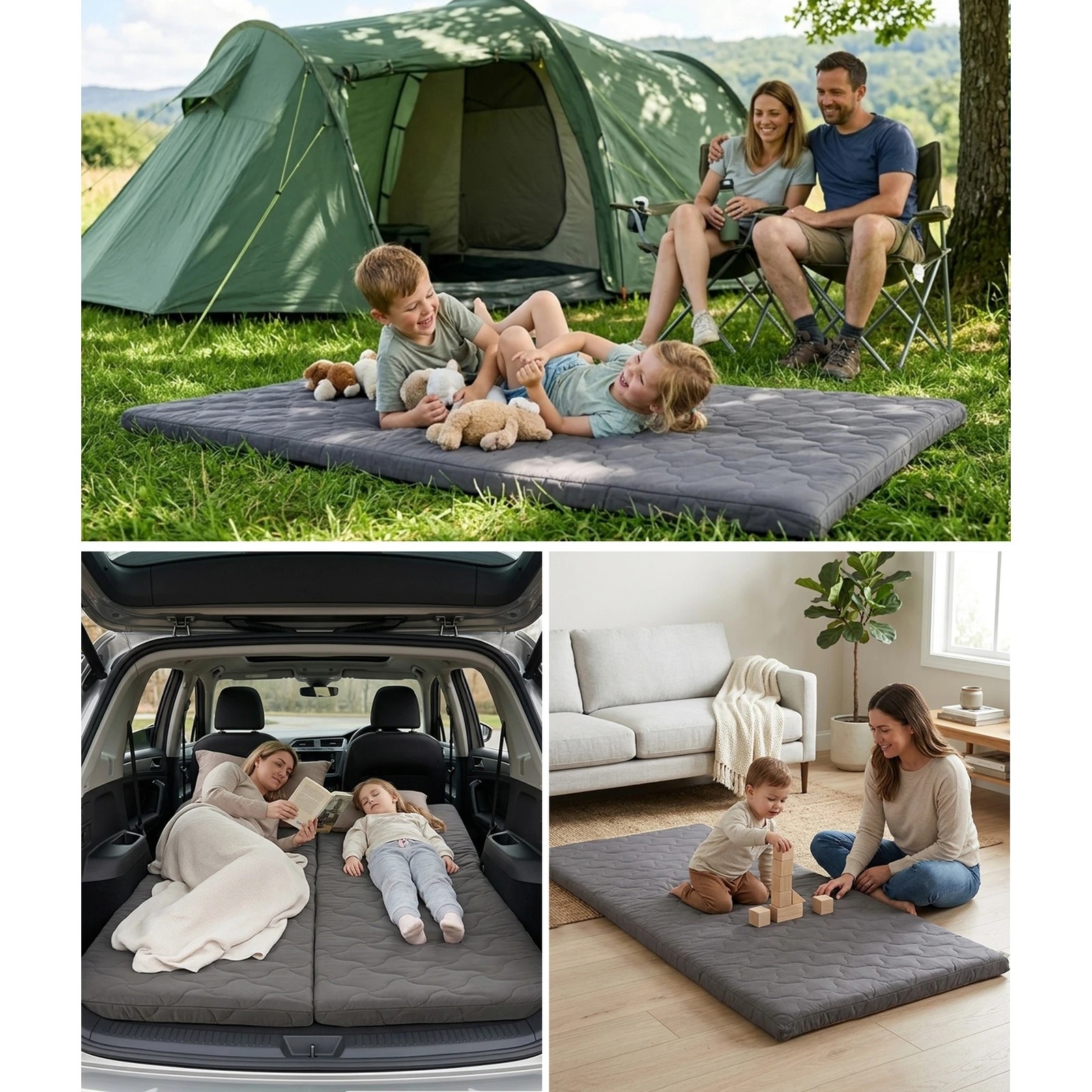 4 Bedra Bedding Roll Up Floor Mattress Camping Mat - Grey, 4 of 10