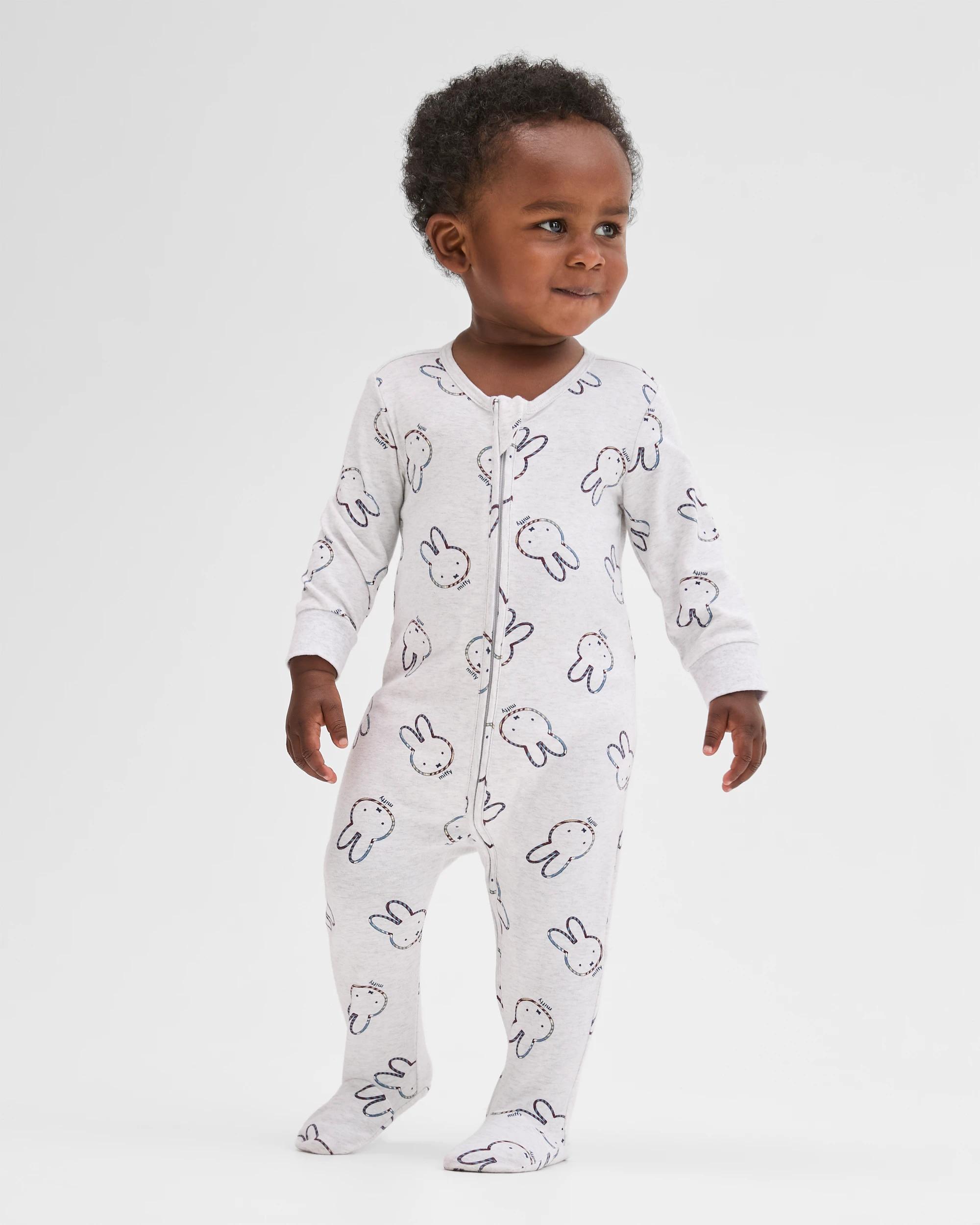 1 Baby Easter Miffy Australian Cotton Zip Front Coverall MIFFY, 1 of 4