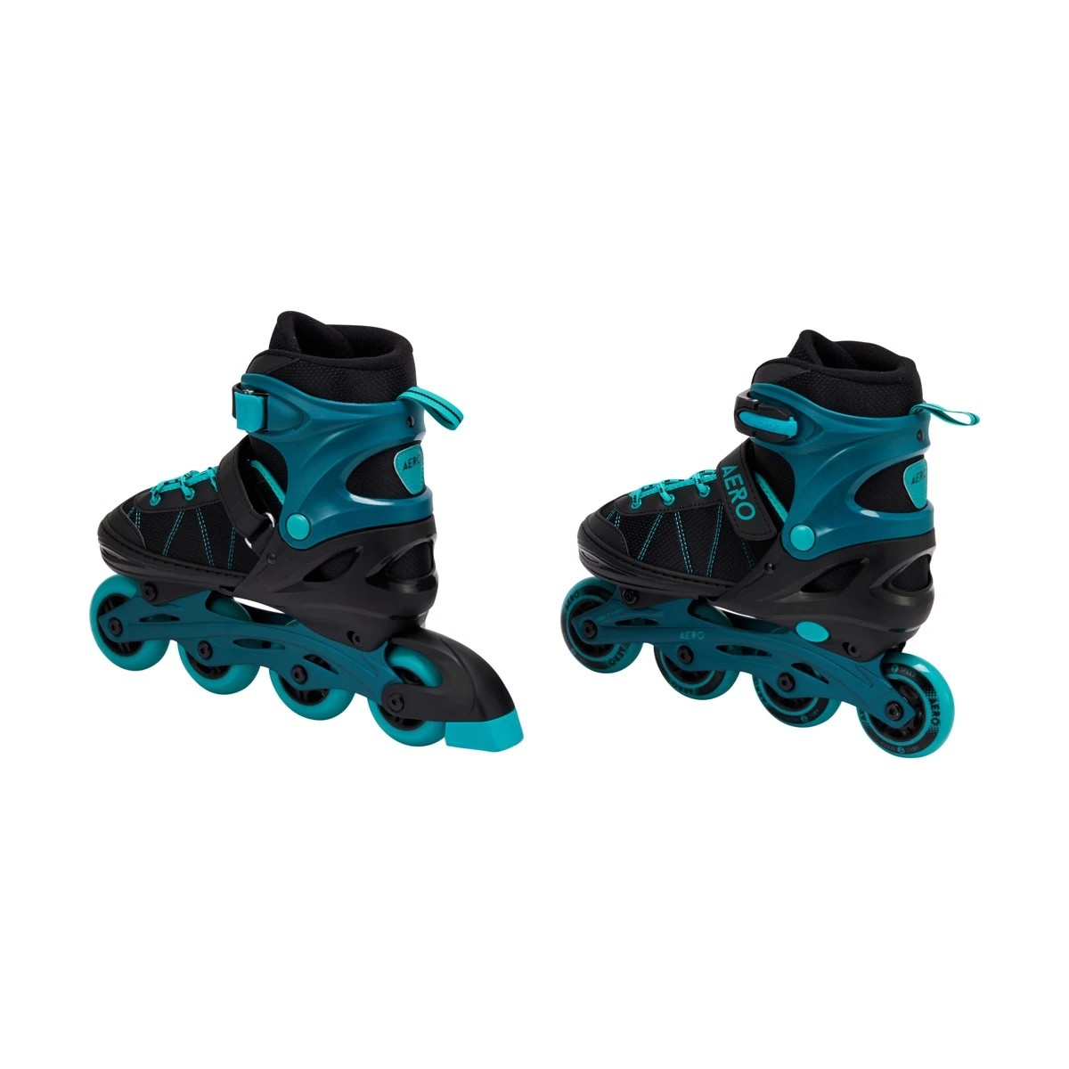 6 Inline Skates - Black and Teal, Size 5 to 7, 6 of 8
