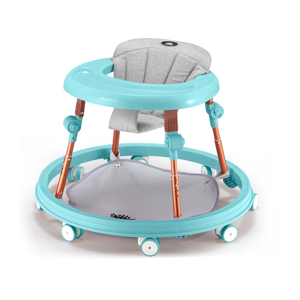 1 Playpals 3-IN-1 Baby Walker Adjustable Stroller Activity Kids Ride On Toy - Green, 1 of 3