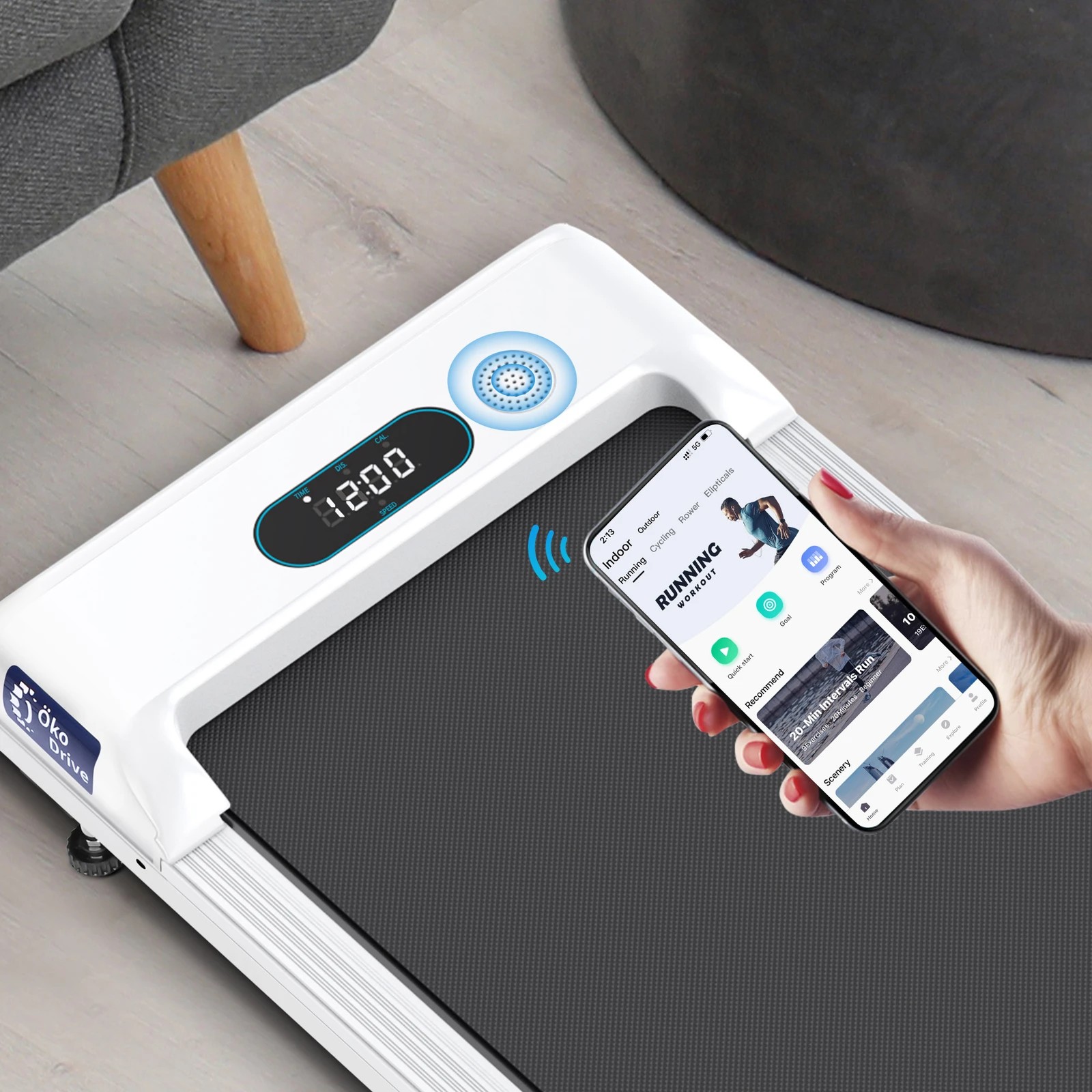 3 Black Lord Treadmill Walking Pad 38cm Belt - White, 3 of 9