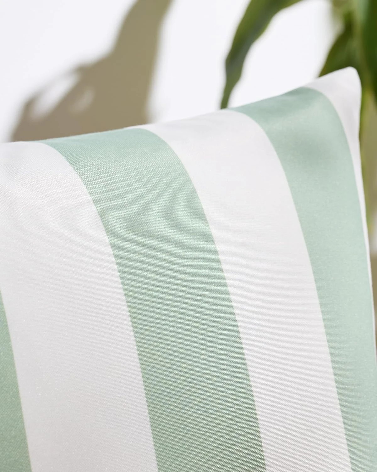 3 Gioia Casa 2-Pack Striped Outdoor Waterproof Cushion Covers - Sage, 45×45cm, 3 of 3