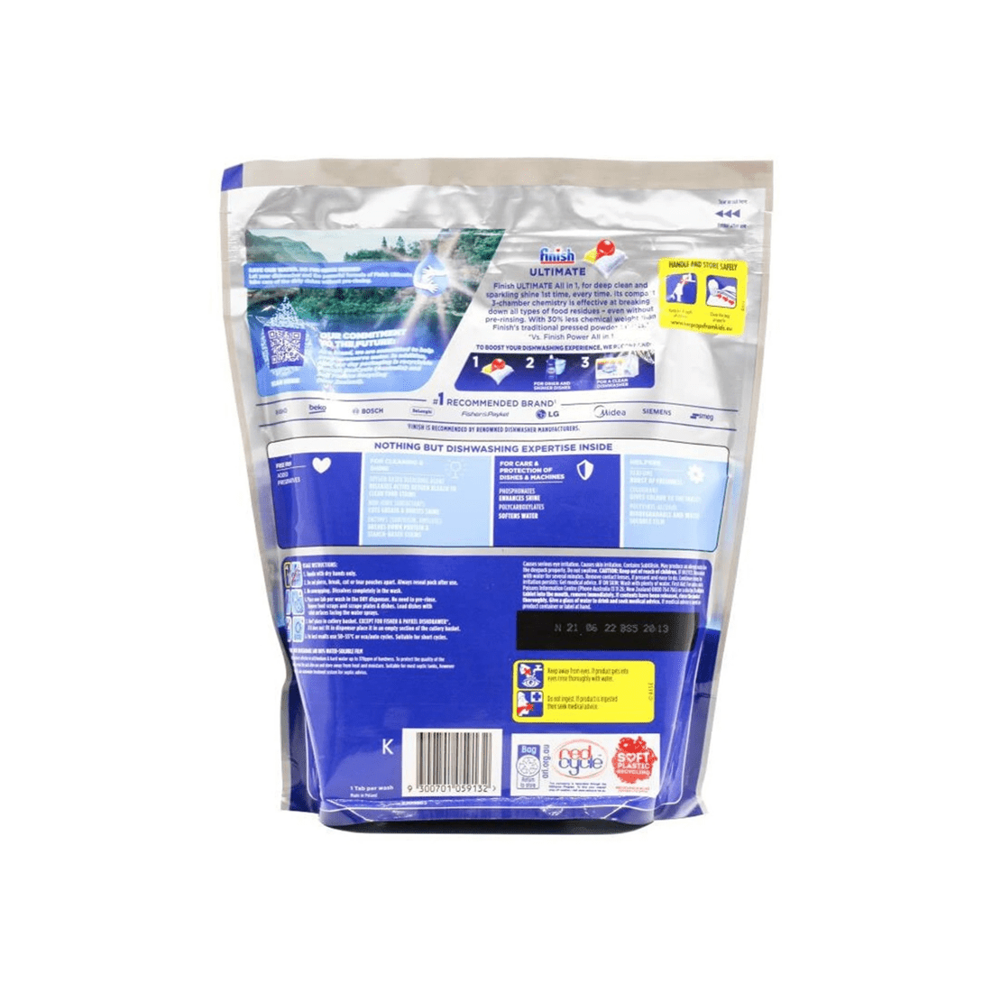 4 Finish 3 x 50pc All In 1 Dishwashing Tablets Lemon Sparkle Powerball Original, 4 of 4