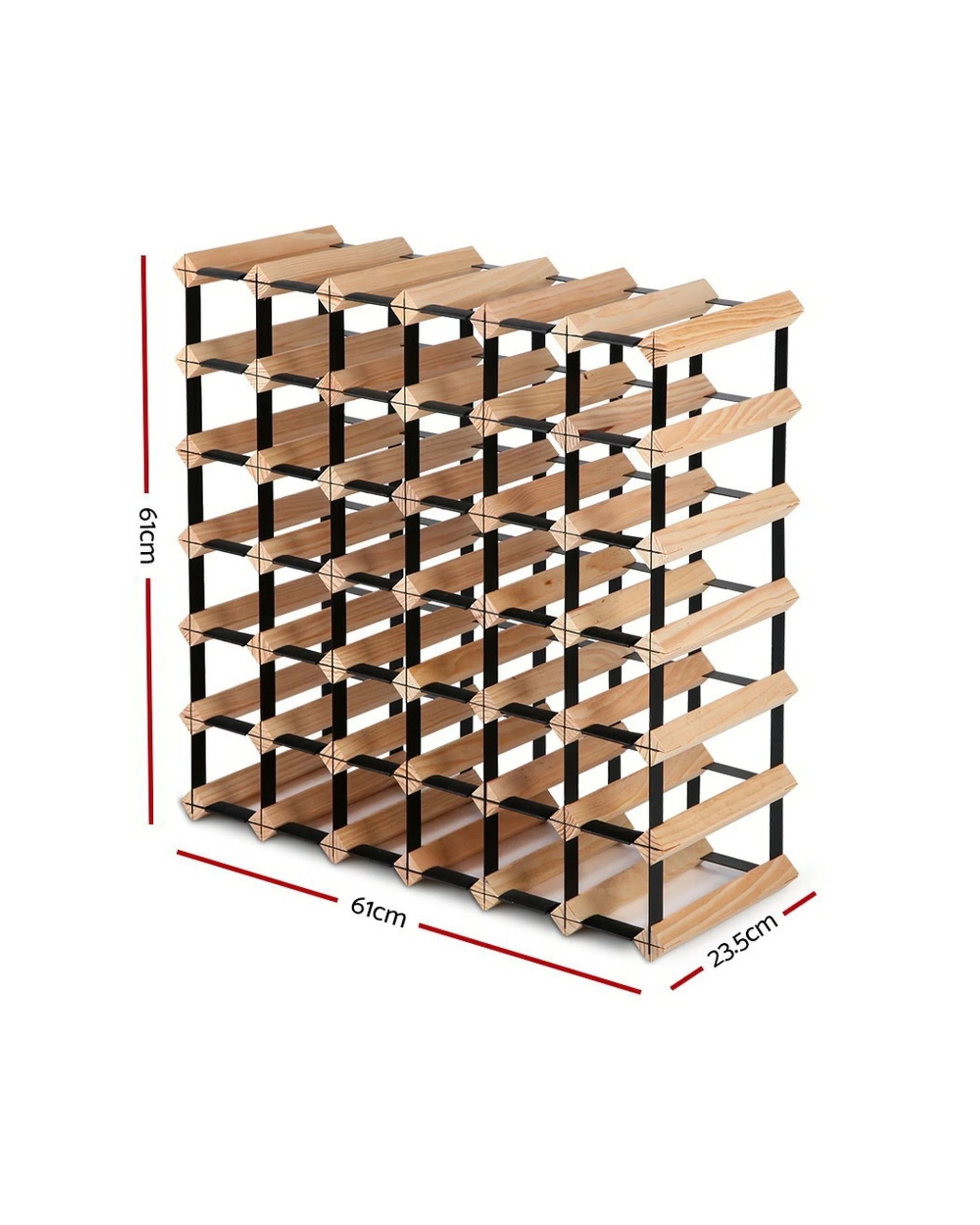 3 Artiss Wine Rack 42 Bottle - Natural, 3 of 10