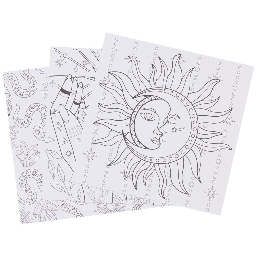 2 Born 9x9" Adult Colouring Book Mystical, 2 of 4