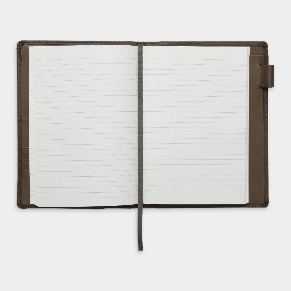 4 Otto A5 Leather Book Cover with Refill 128 Pages Brown, 4 of 7