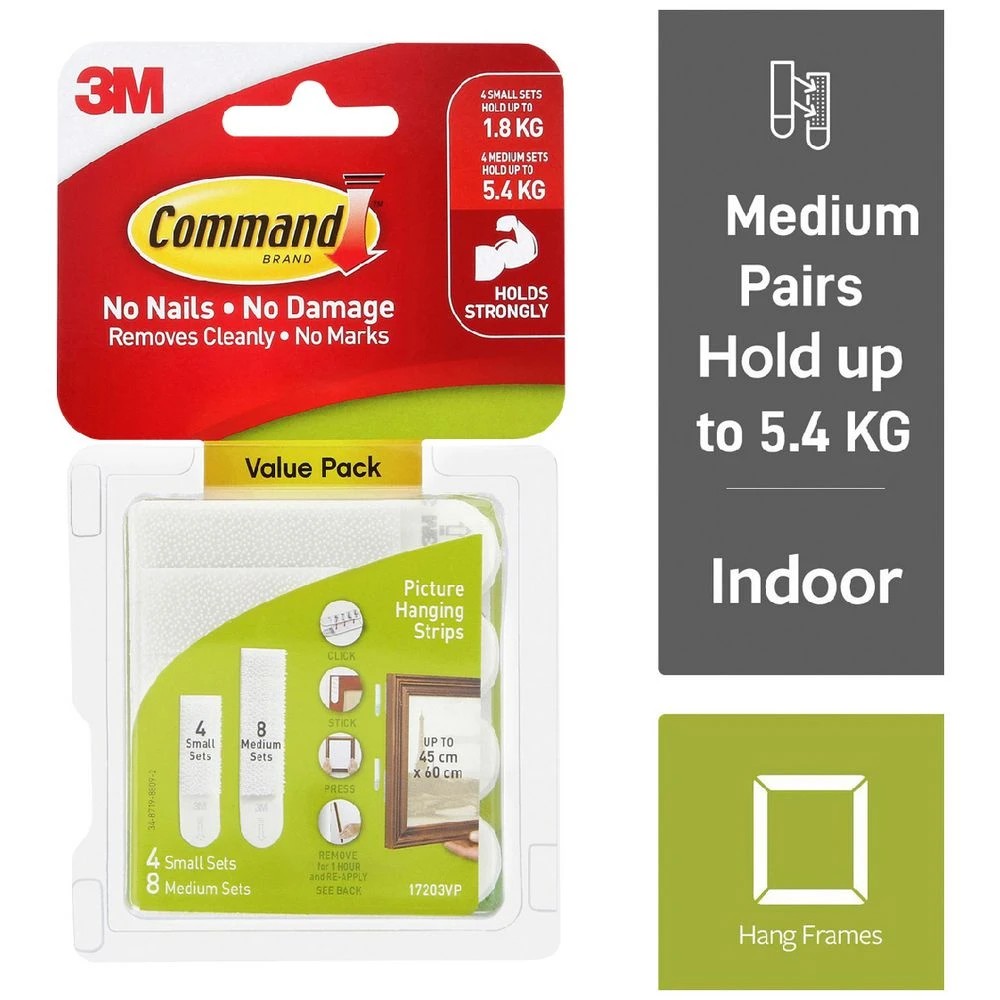 1 3M Command Small and Medium Picture Hanging Strips Value Pack, 1 of 1