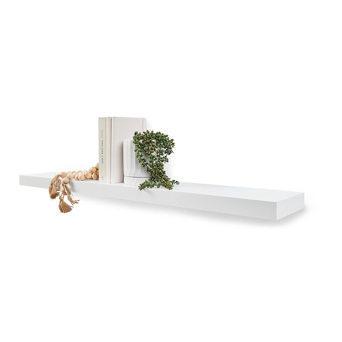 1 White Floating Shelf, 1 of 4