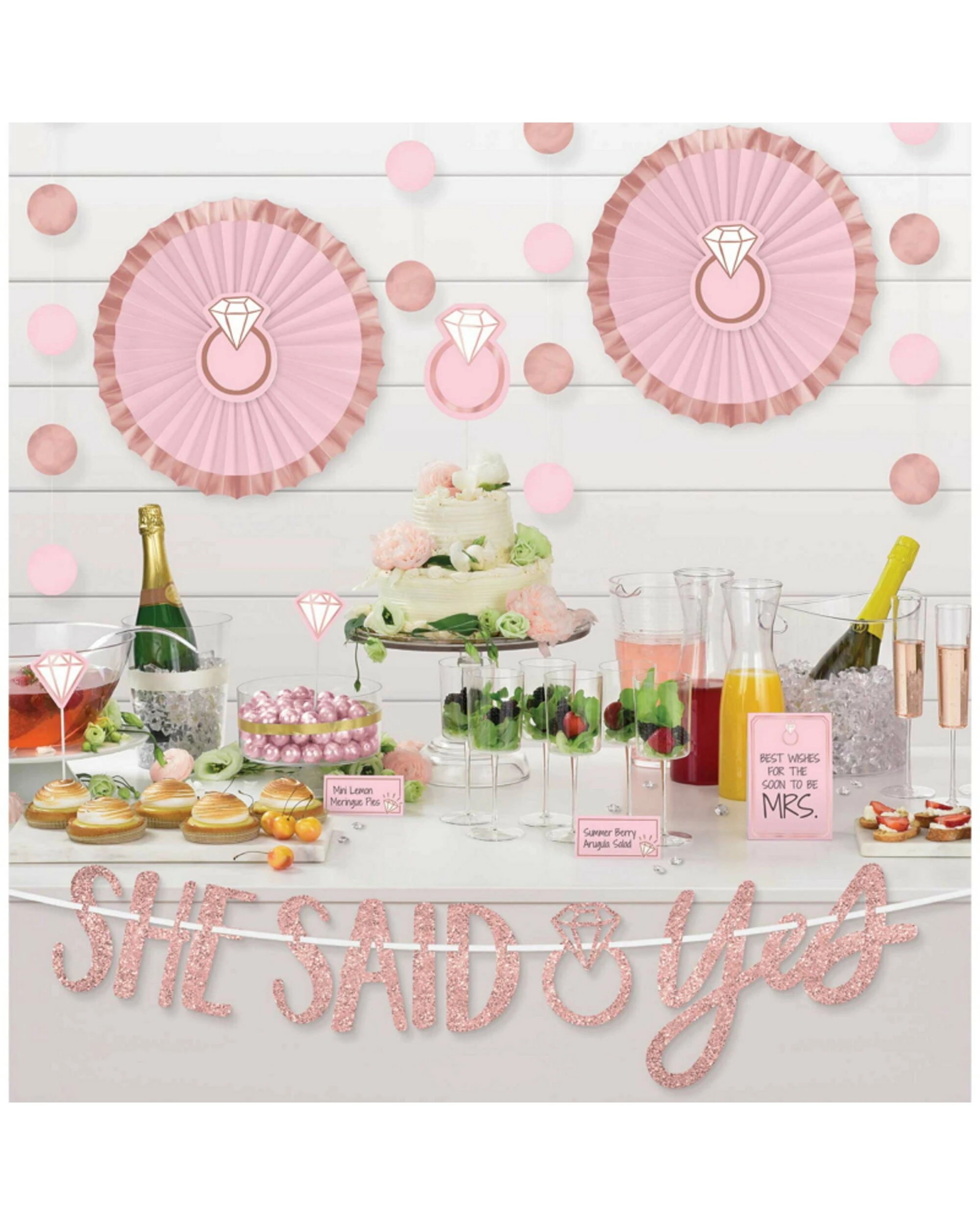 1 Amscan Inc. Blush Bridal Shower Buffet Decorating Kit - Pink, 1 of 1