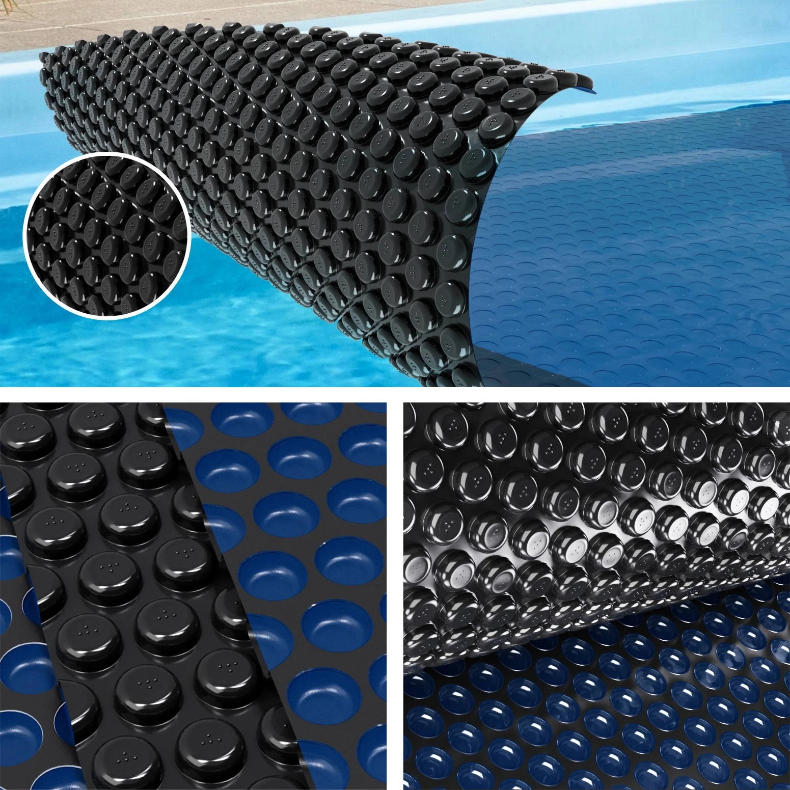 6 Aqua Buddy Pool Cover 600 Micron 12x6.4m w/ Roller 6.55m Swimming Pools Solar Blanket - Multi, 6 of 7