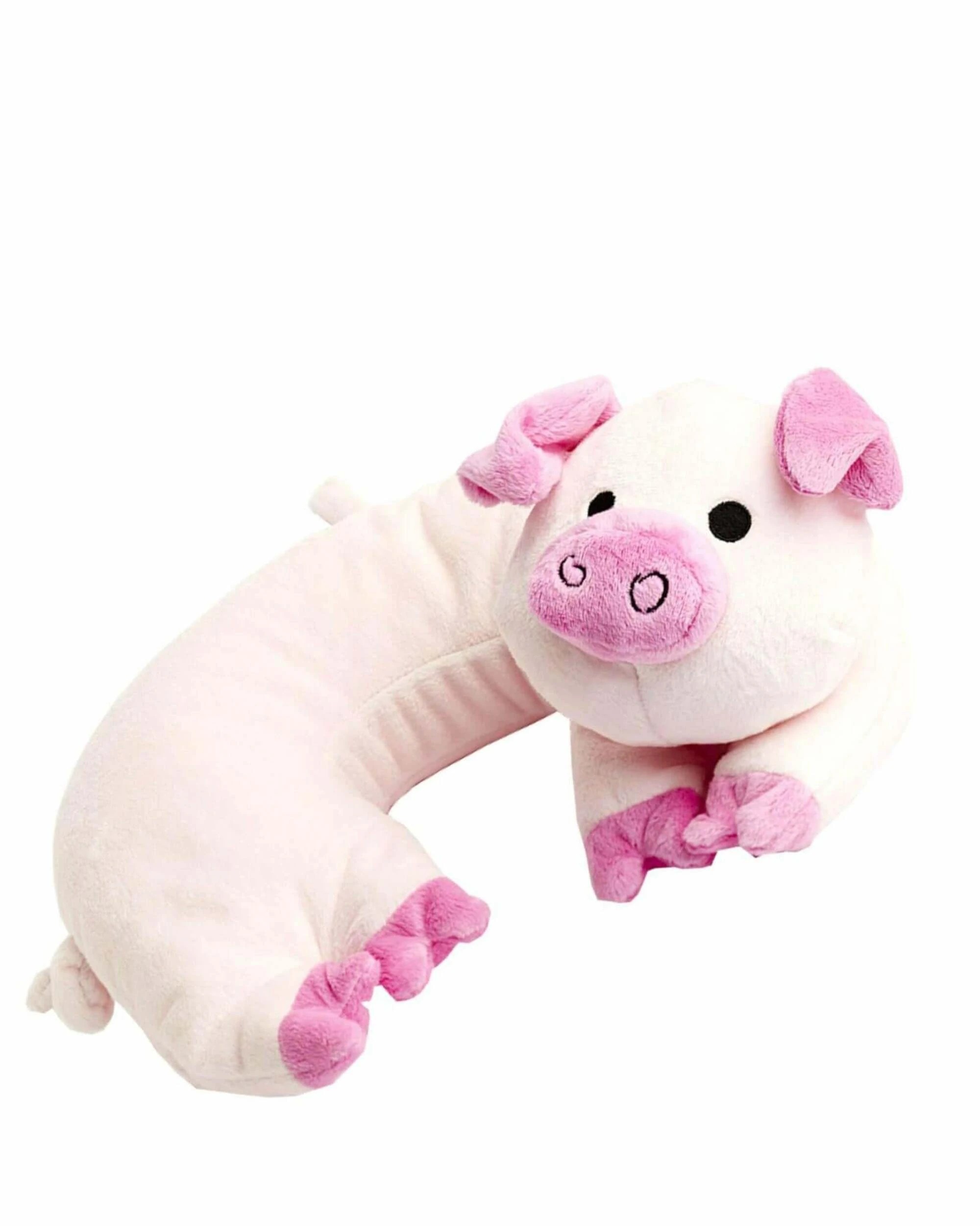 1 Korjo Kids Squinchy Animal Pillow - Pig - Pink, 1 of 2