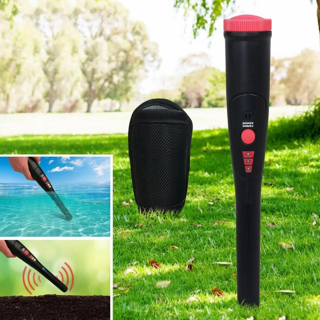 8 Weisshorn Metal Detector 40MM Sensitive Handheld Pinpointer Waterproof Automatic Hunter - Black, 8 of 8