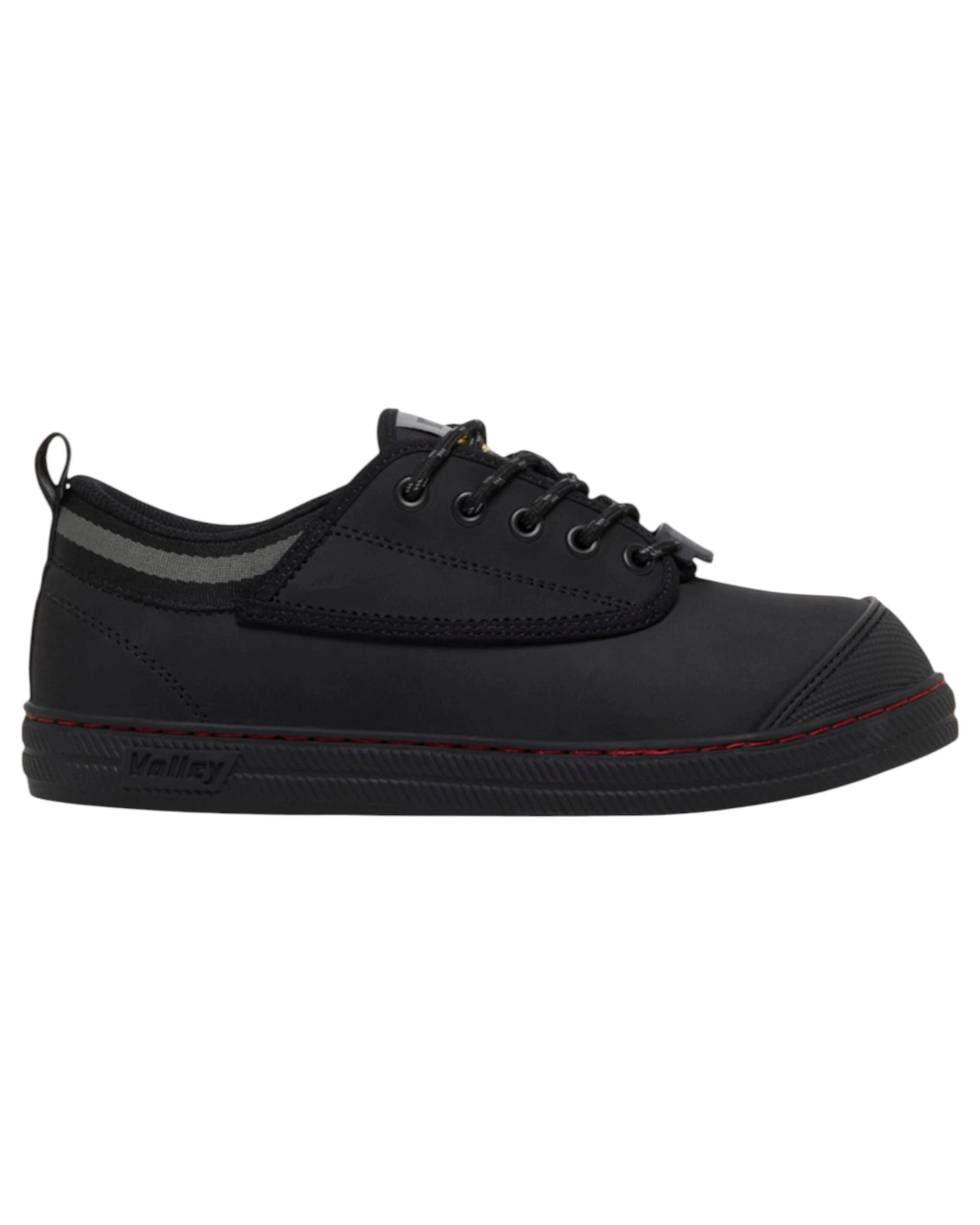 2 Volley Mens Safety Leather Steel Toe Caps Work Lace Up Shoes BLACK NUBUCK, 2 of 6