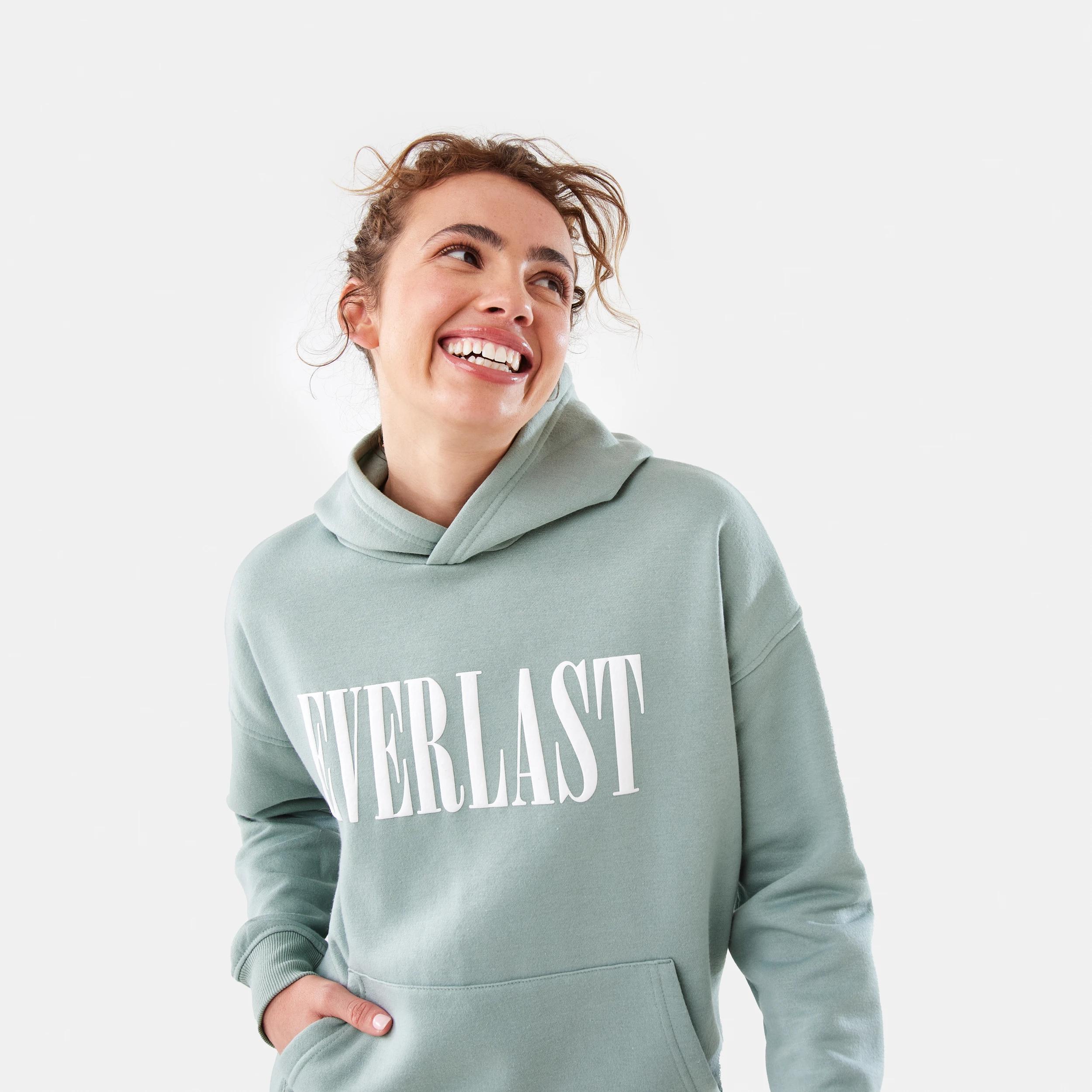 7 Everlast Womens Athletic Club Hoodie EVERLAST BLOCK LOGO SAGE GREEN, 7 of 9
