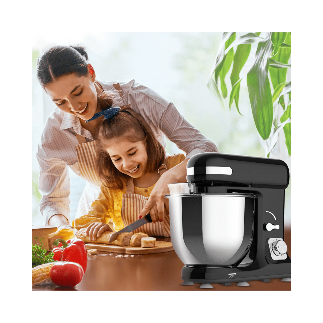 6 Advwin 1400w 6.5l Electric Stand Mixer Black, 6 of 7