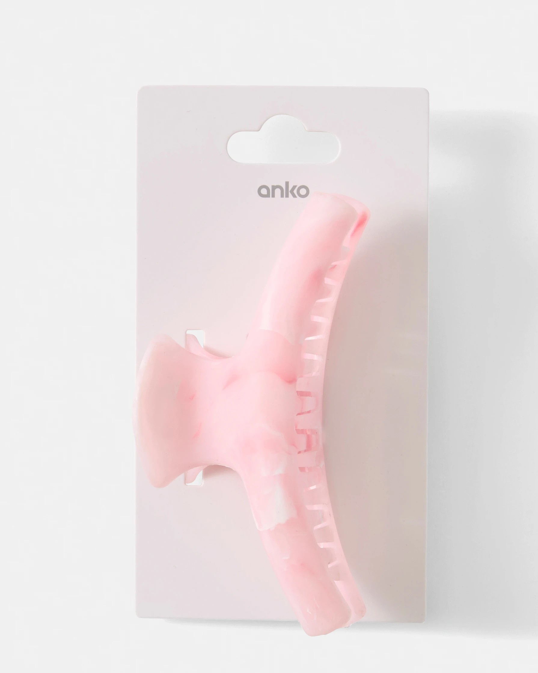 4 Pink Matte Marble Claw Hair Clip, 4 of 4