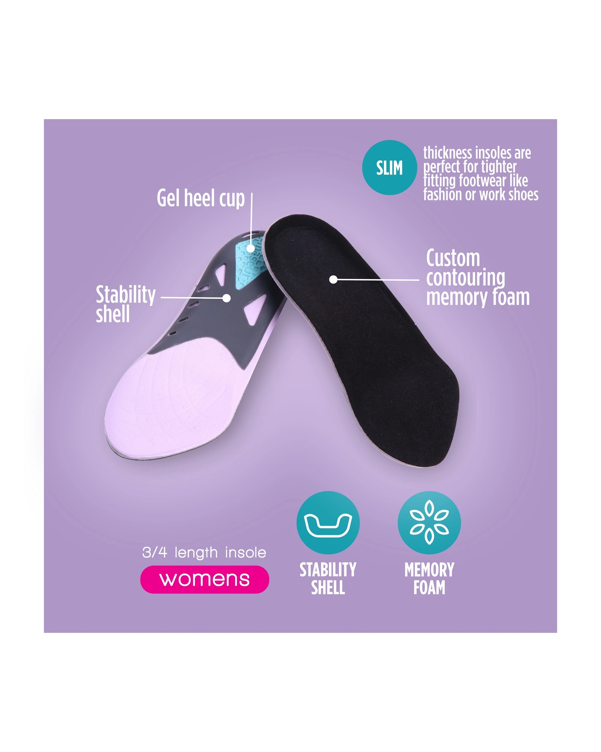 4 Footcare Maseur Heel and Arch Support Insoles, 4 of 5