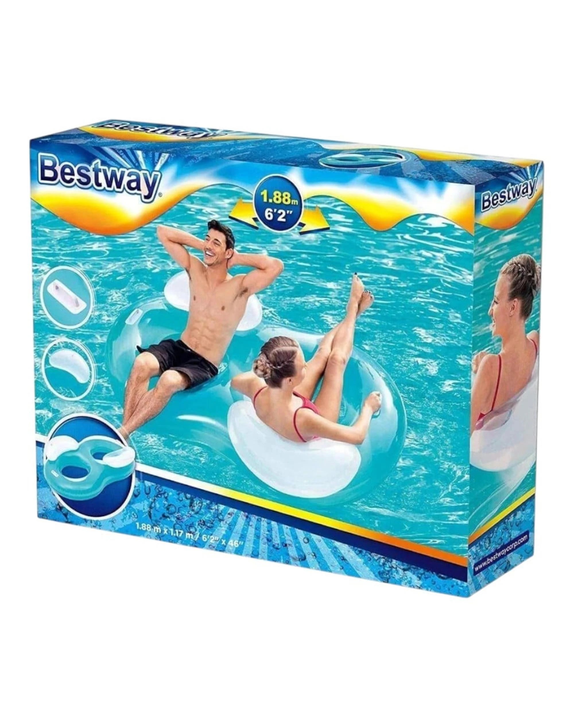 1 Bestway Cool Comfort Double Deluxe Swim Tube, 1 of 1
