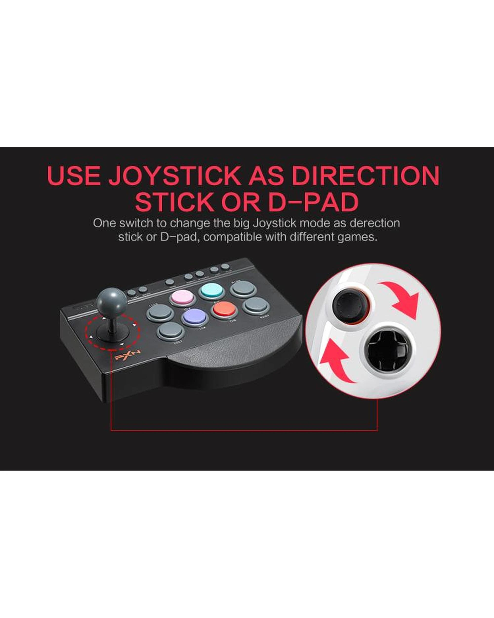 8 Multi-Platform Arcade Fight Stick Switch 1 2 PS4 Xbox Series X S PC Turbo Macro Mode Joystick Switch, 8 of 10