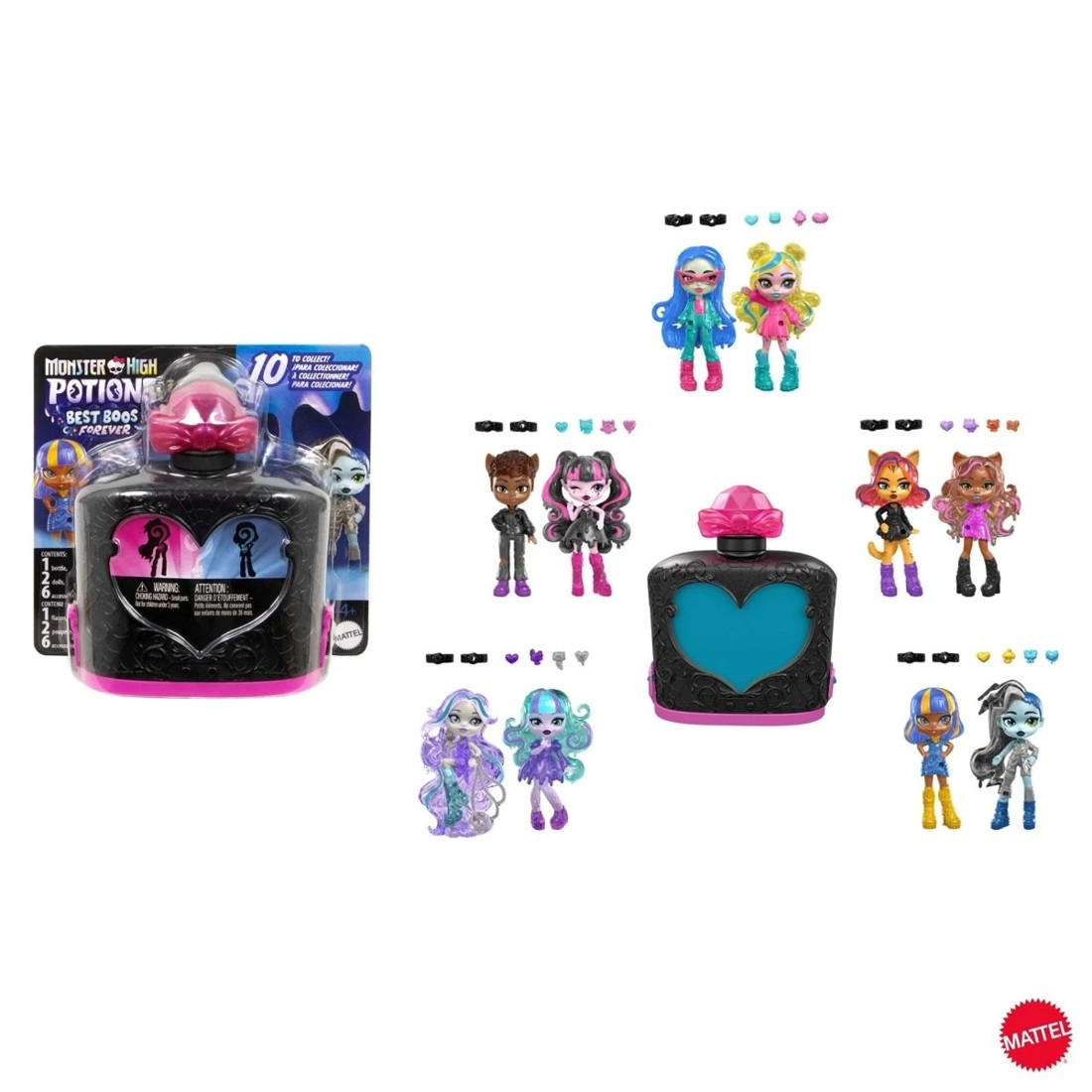 1 Monster High Potions Best Boos Forever Mini Dolls - Assorted, 1 of 6