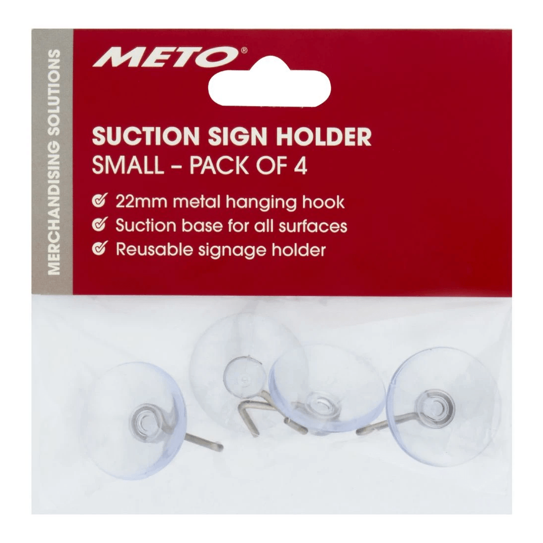 2 Meto Suction Sign Holders 25mm 4 Pack, 2 of 2