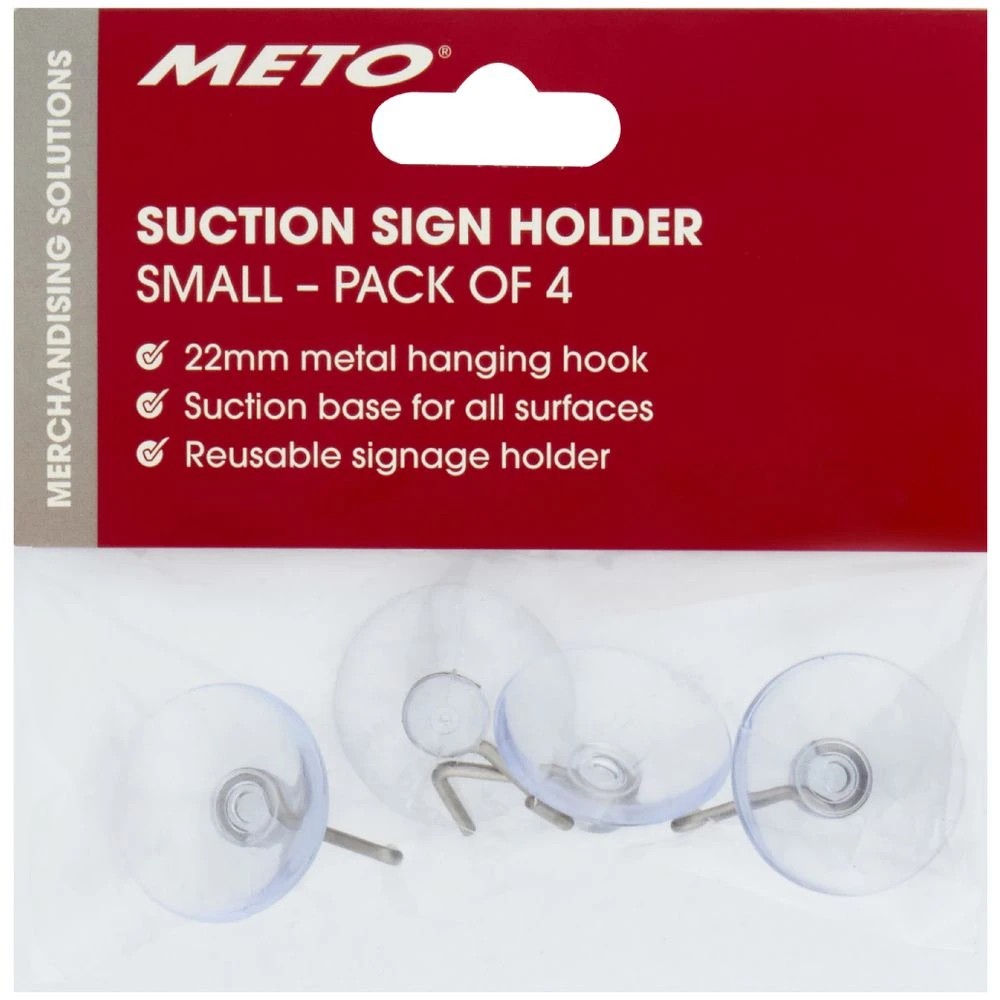 2 Meto Suction Sign Holders 25mm 4 Pack, 2 of 2