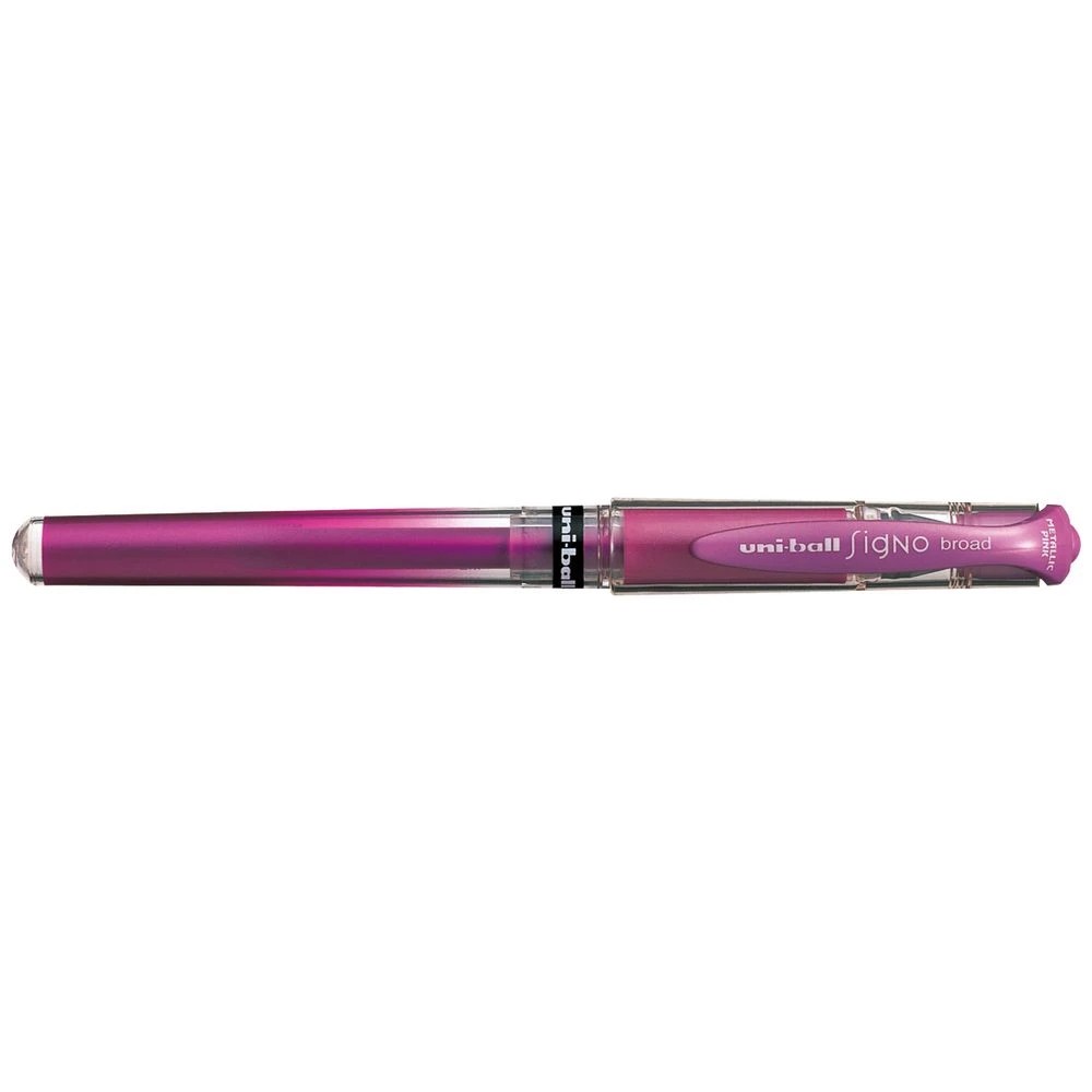1 Uni-Ball Signo Broad Gel Pen Metallic Pink, 1 of 1