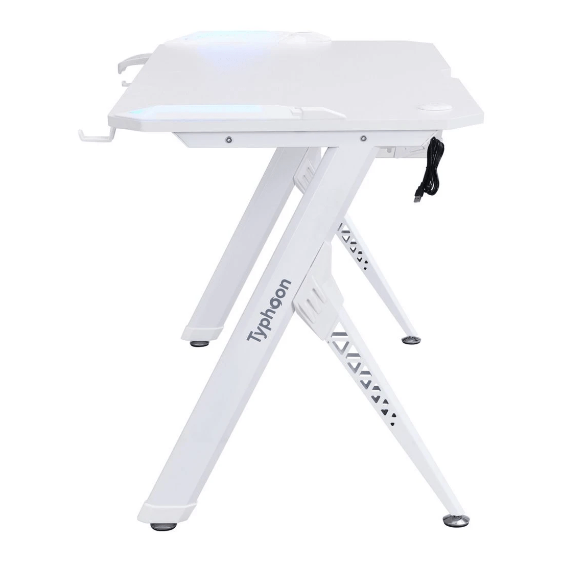 5 Typhoon Viper Gaming Desk 1200mm White, 5 of 10