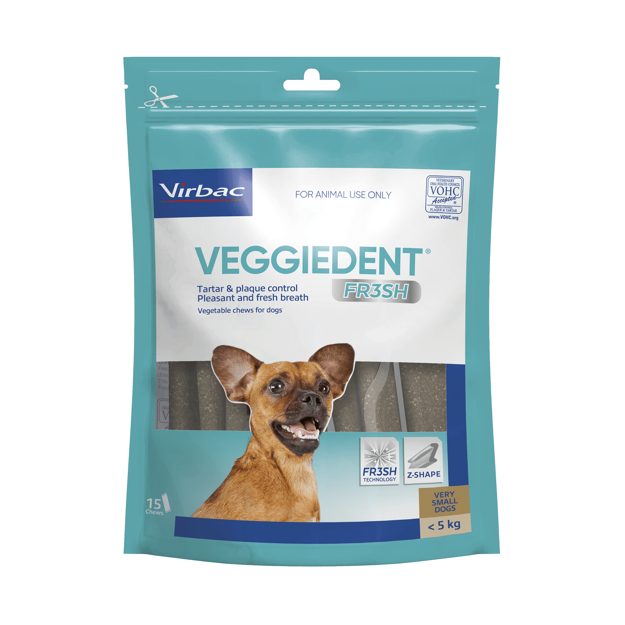 1 Veggiedent Fresh Extra Small Under 5kg 15 Chews, 1 of 1