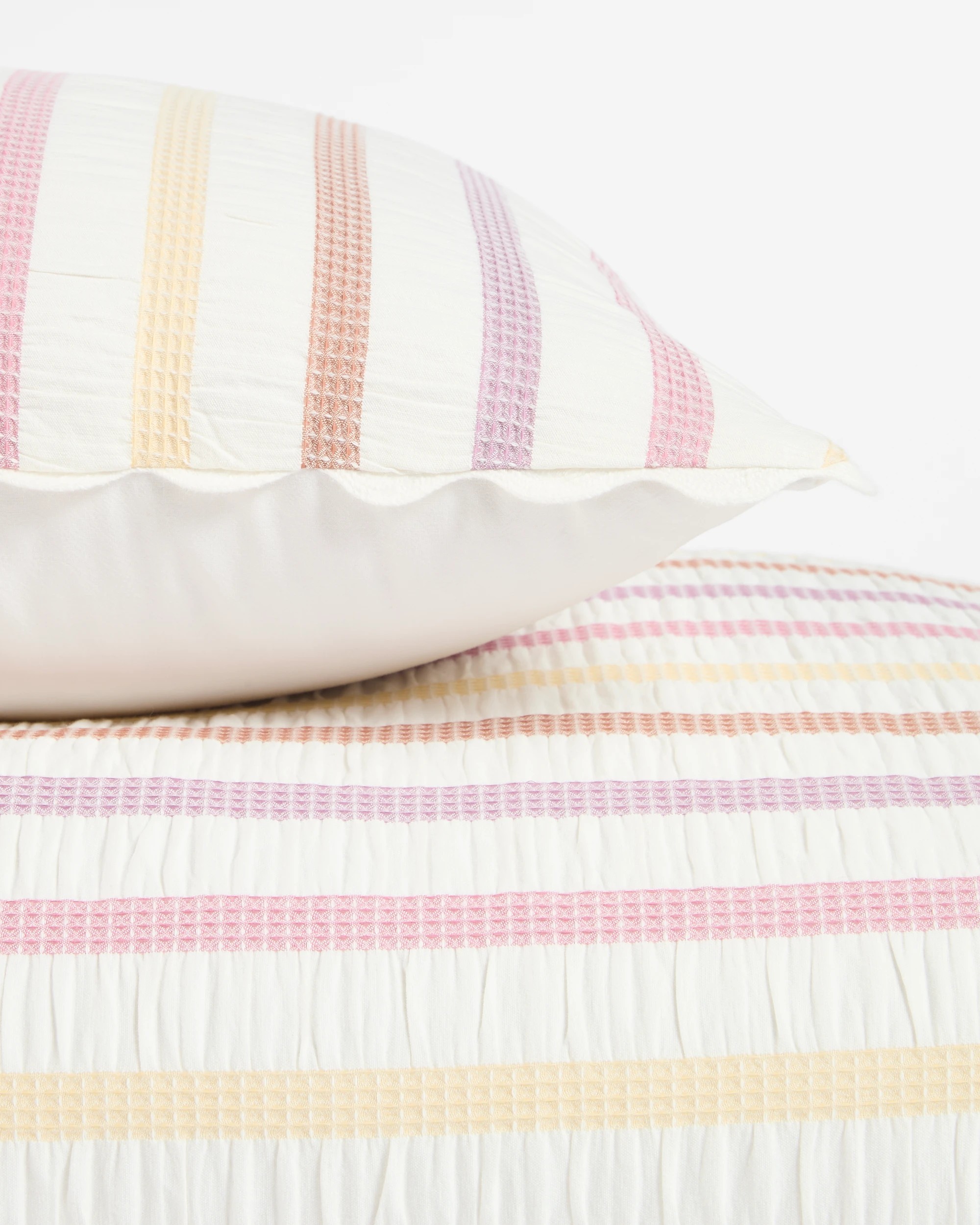 5 Target Frankie Waffle Stripe Seersucker Kids Quilt Cover Set - Queen Bed - Pink, 5 of 6