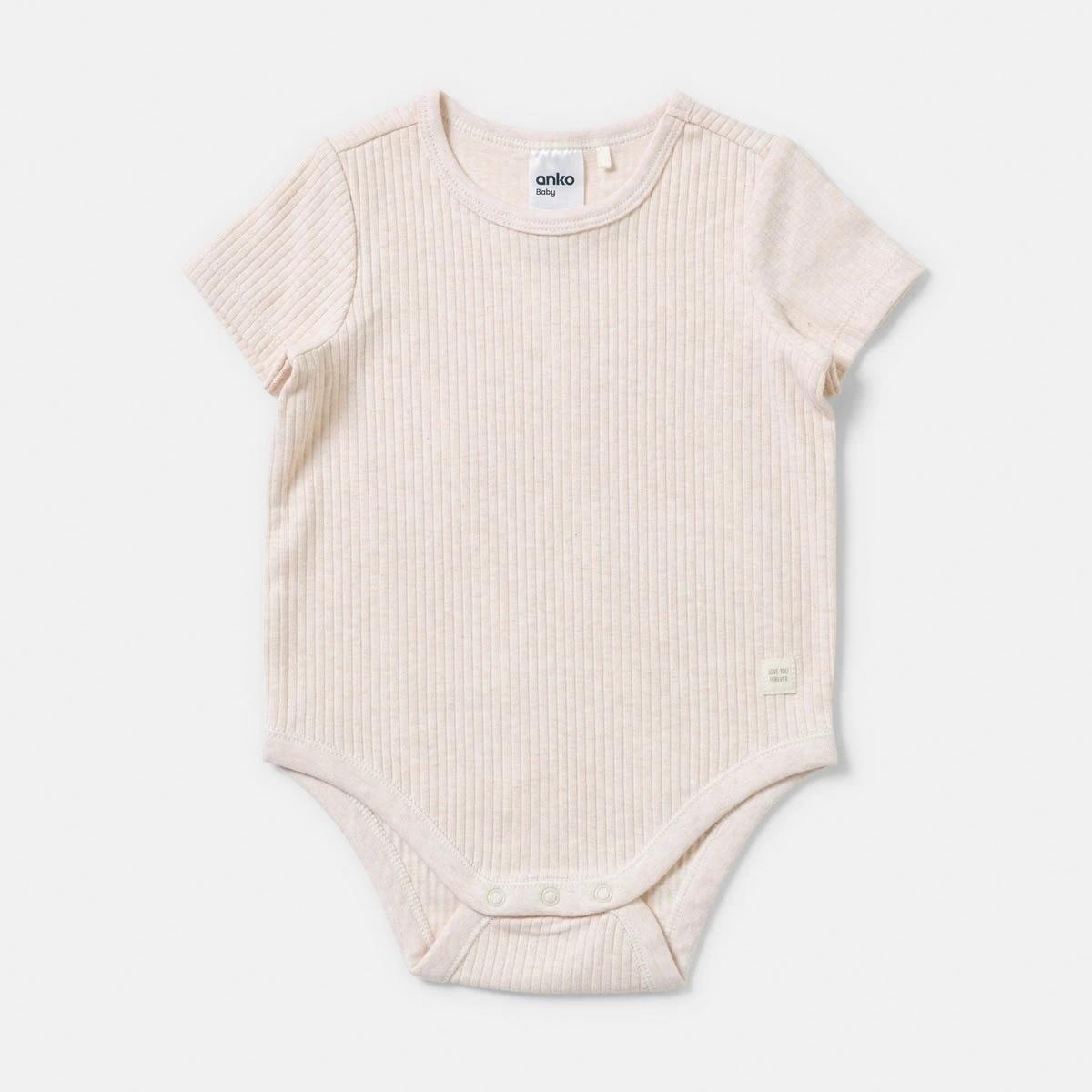 4 3 Pack Short Sleeve Rib Bodysuits PINK, HONEY, LILY, 4 of 8