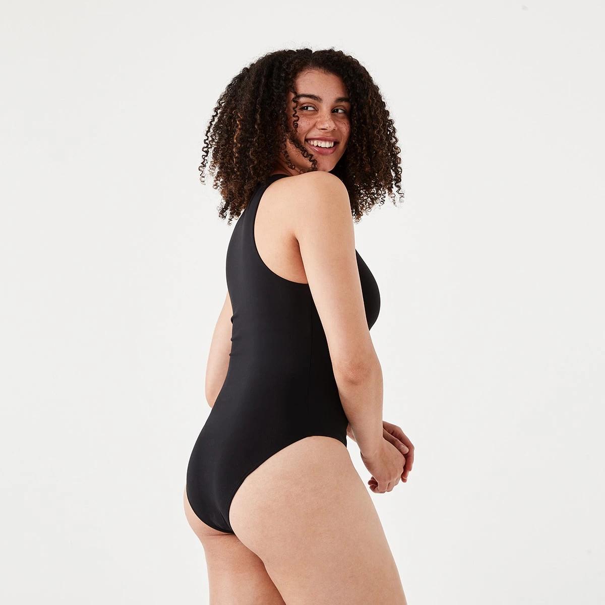 6 Sleeveless Halter Bodysuit Black, 6 of 8