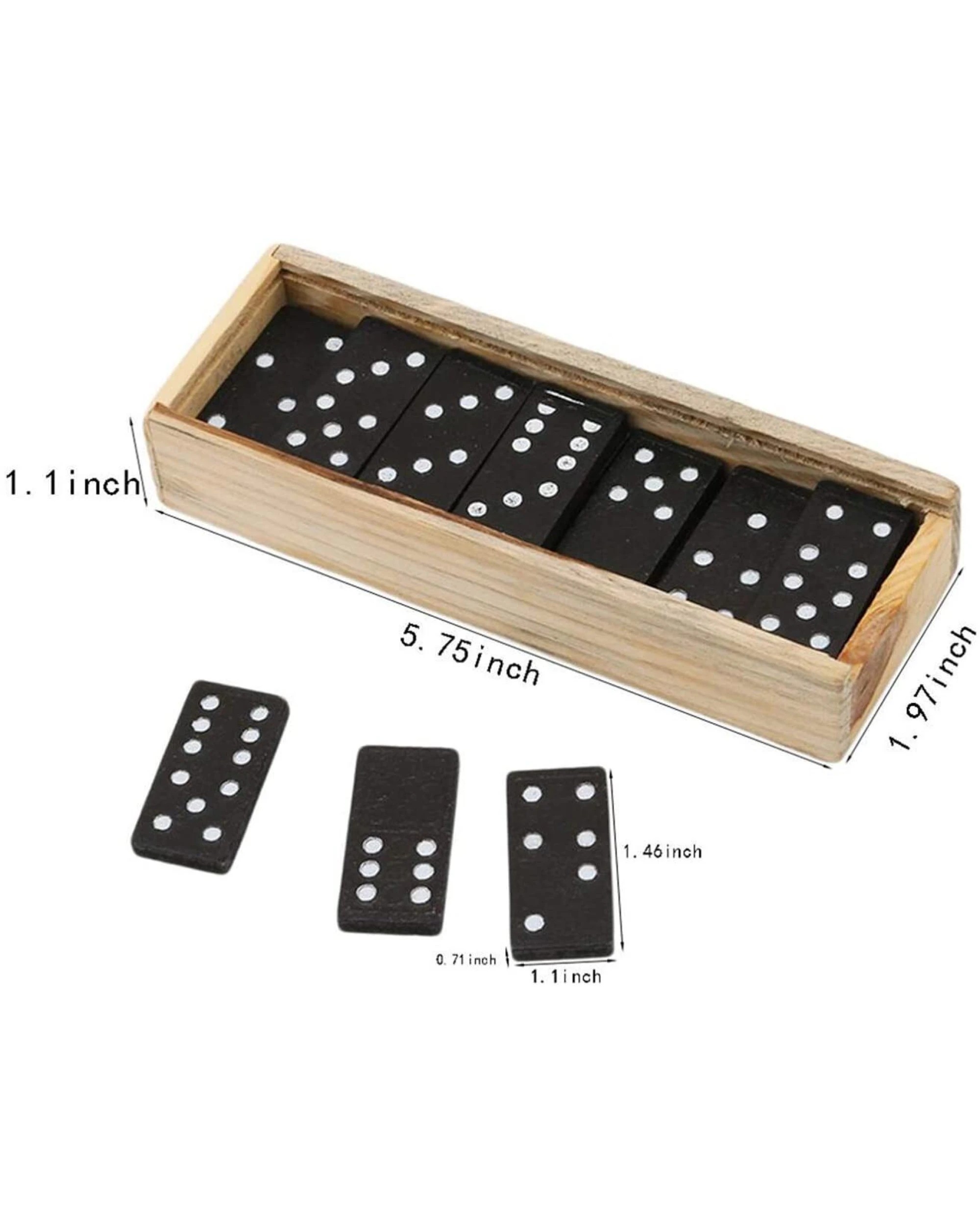6 BR Toys Domino Set Wooden Box Kids Children Traditional Toy, 6 of 9
