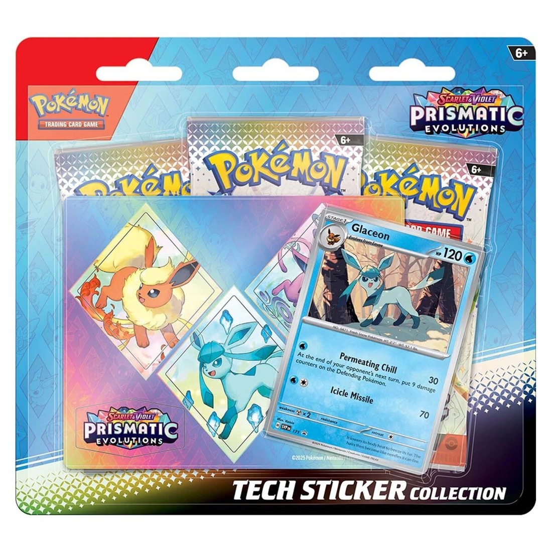 4 Pokemon Trading Card Game: Scarlet and Violet Prismatic Evolution Tech Sticker Collection - Assorted, 4 of 8