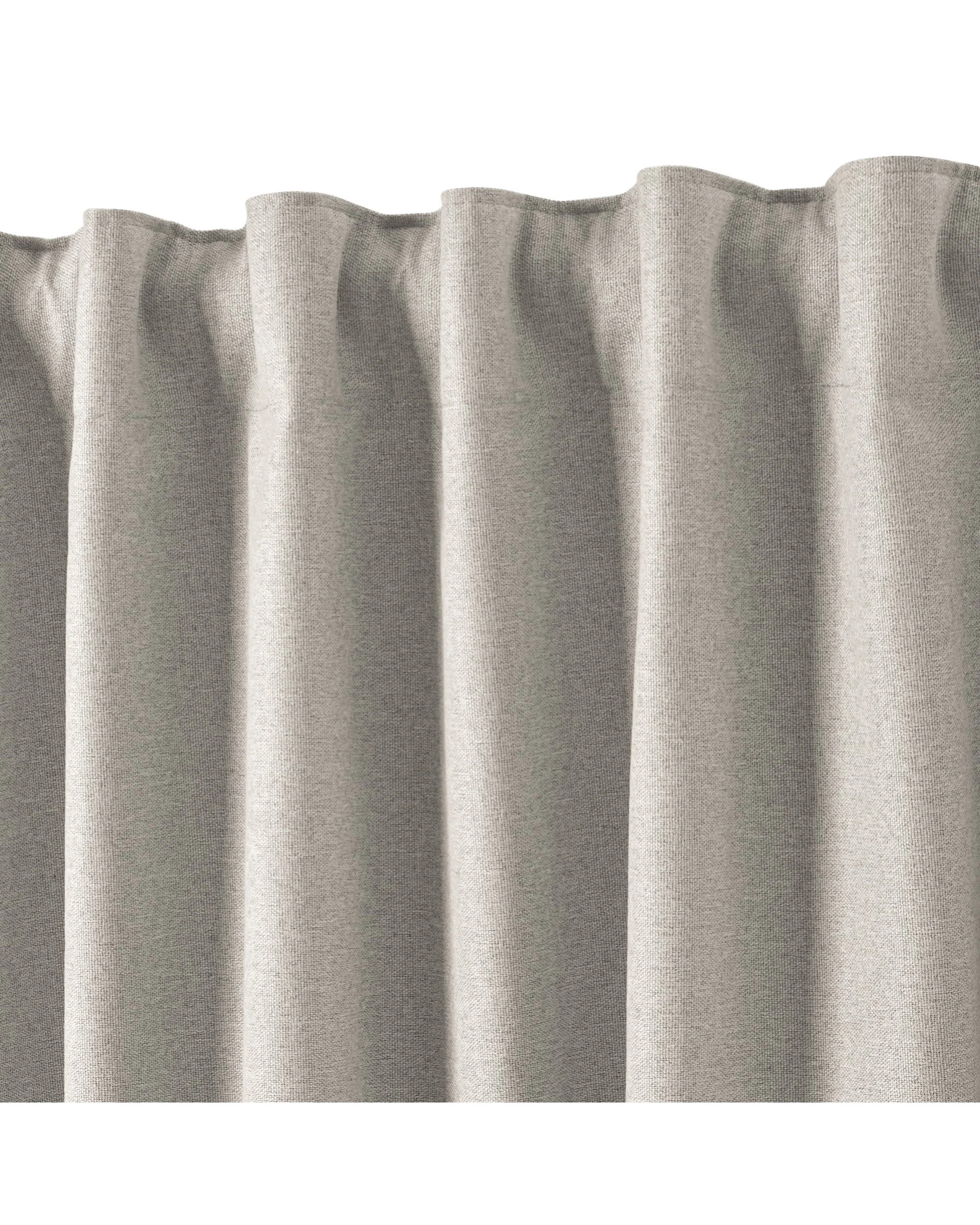 5 Cadence & Co. Bennett Faux Linen Blockout Multi Header Curtain Twin Pack 135x223cm - Natural, 5 of 8