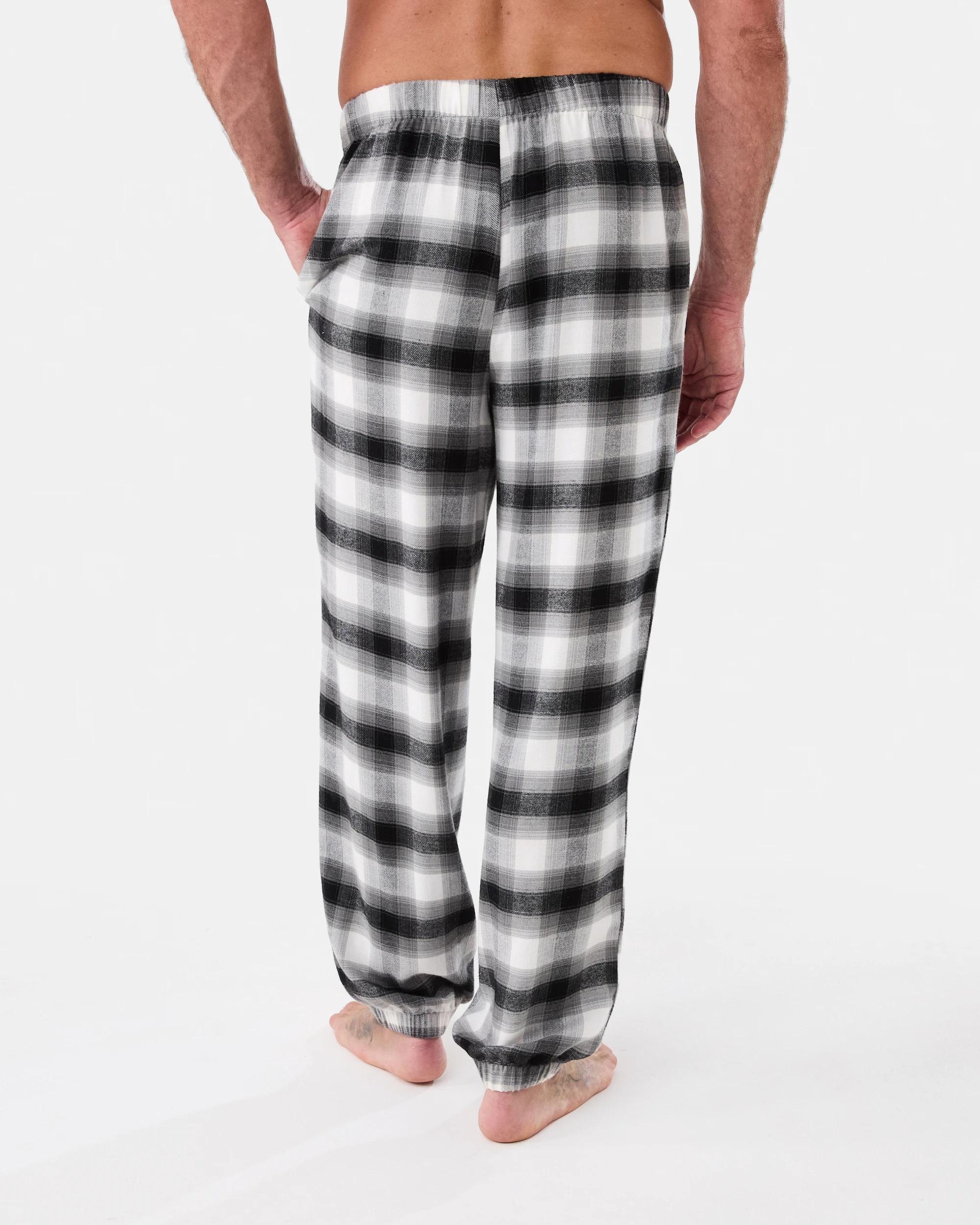 3 Brushed Twill Joggers Gry Check, 3 of 5