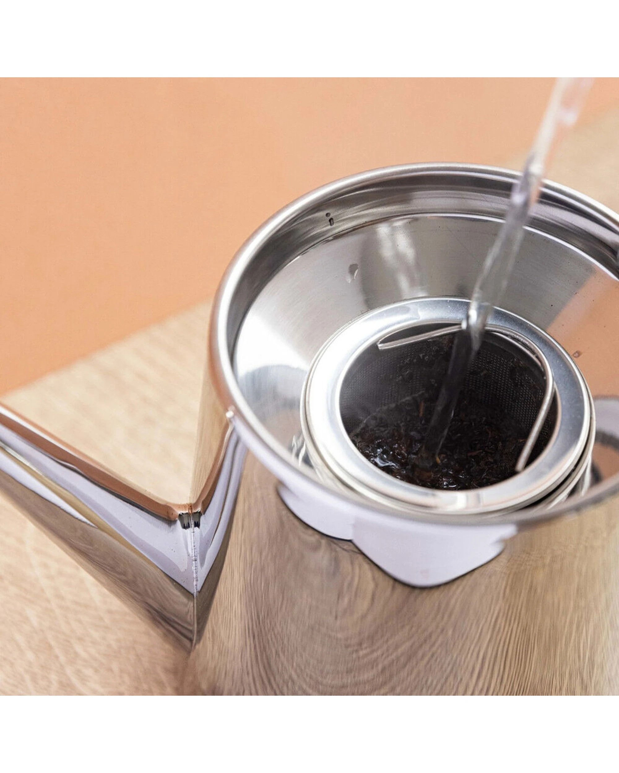 5 La Cafetiere 23cm 1.5L Stainless Steel Teapot With Infuser - Silver, 5 of 7