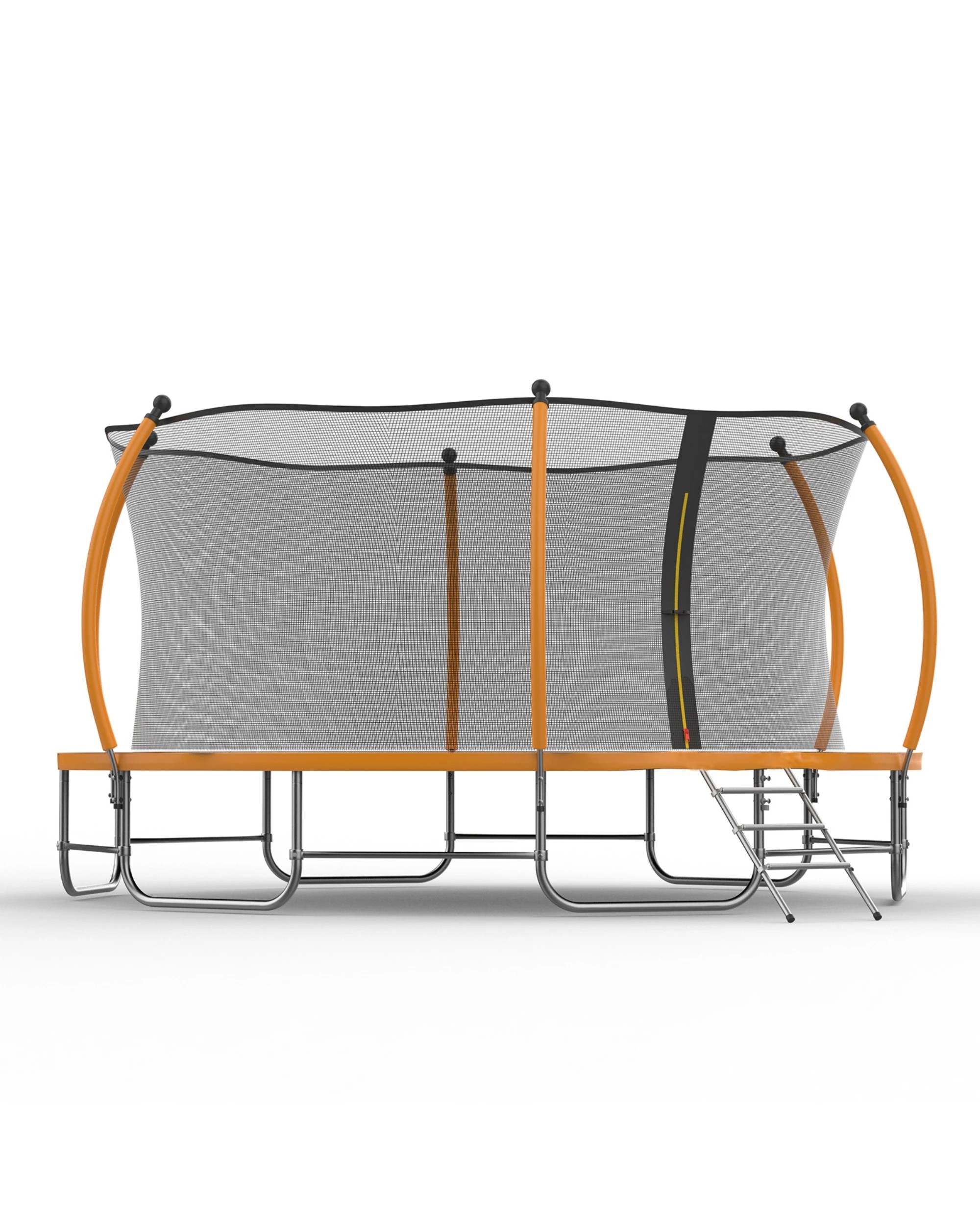 4 Advwin 12FT Trampoline Outdoor for Kids w/Safety Enclosure Net, Ladder, Max Limit 150 kg，Orange, 4 of 6