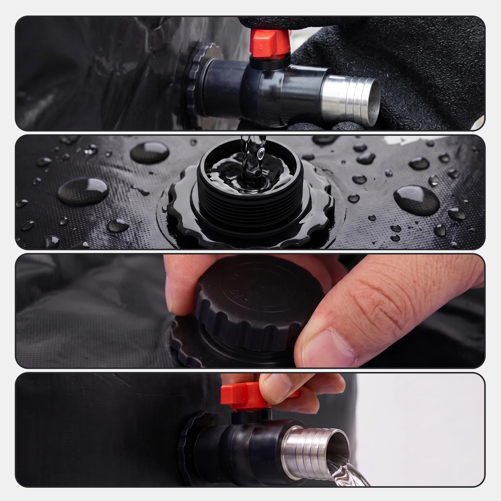 5 Weisshorn 1000L Water Bladder Bag Portable Large Storage Tank Container Camping Outdoor - Black, 5 of 9