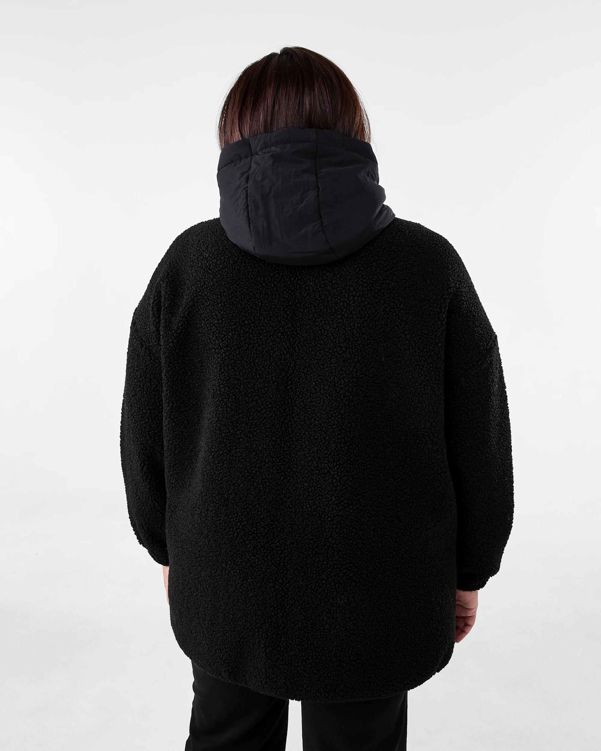 4 Curve Sherpa Jacket Black, 4 of 7
