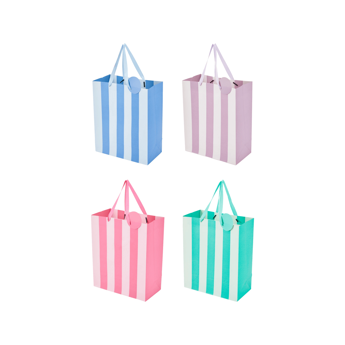 1 4 Pack Multi Stripe Gift Bags - Large, 1 of 4