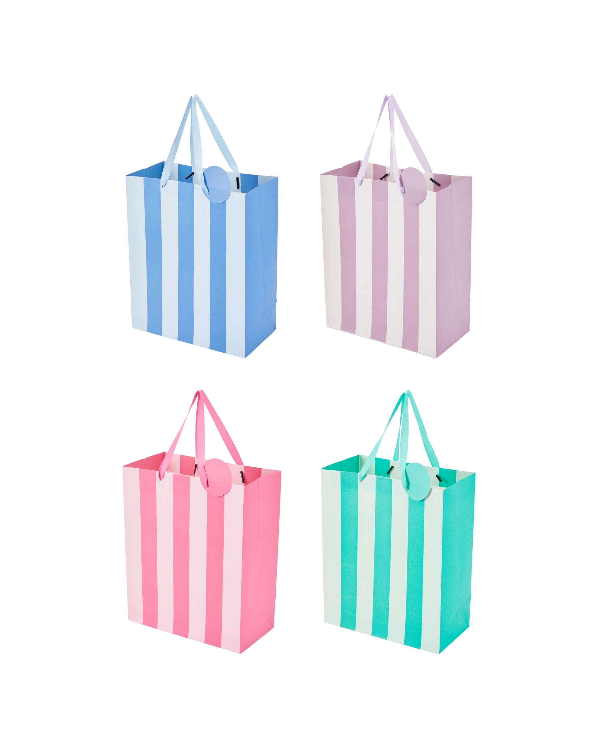1 4 Pack Multi Stripe Gift Bags - Large, 1 of 4
