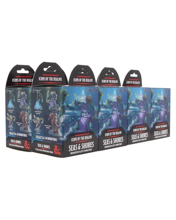 Dungeons and Dragons: Icons of the Realms Seas and Shores Pre-Painted Plastic Figures Booster Box