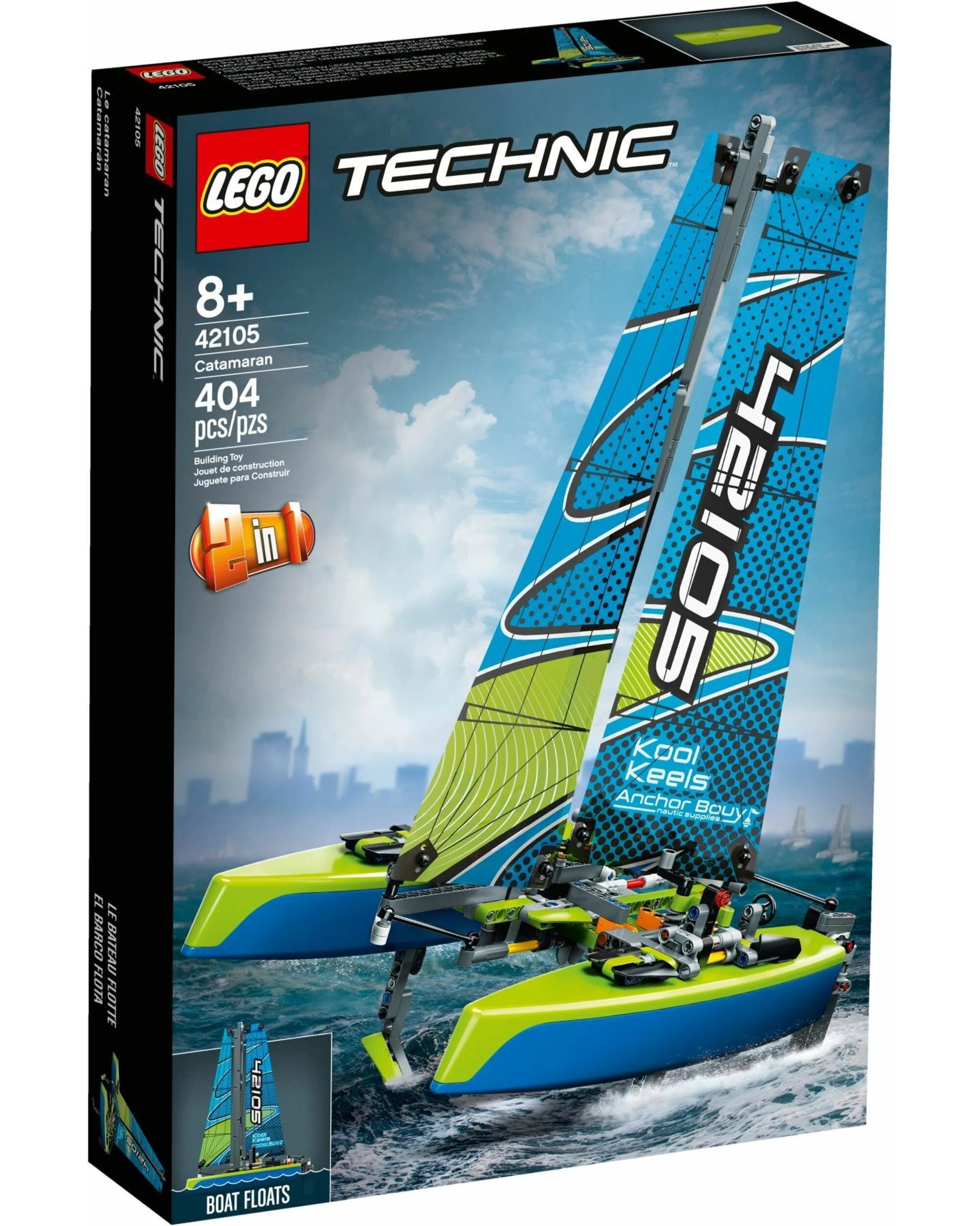 1 LEGO 42105 Catamaran - Floating Toy Sailboat & Powerboat 2-in-1, 1 of 4